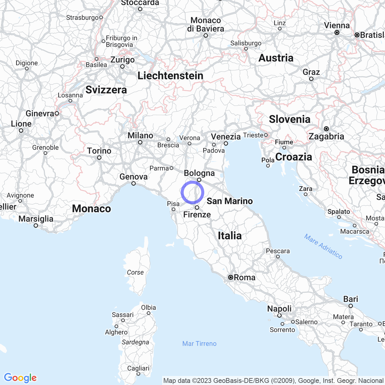 Mappa di Il Poggio in Camugnano