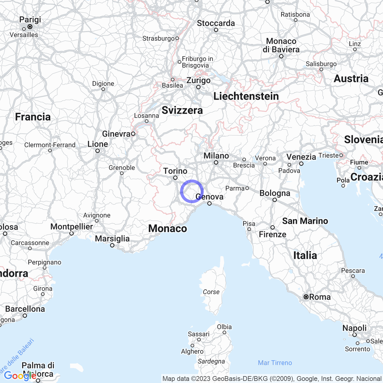 Mappa di Castagnole in Canelli