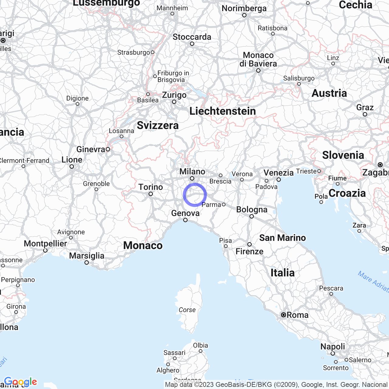 Mappa di Mont¨ Dè Gabbi (montue) in Canneto Pavese