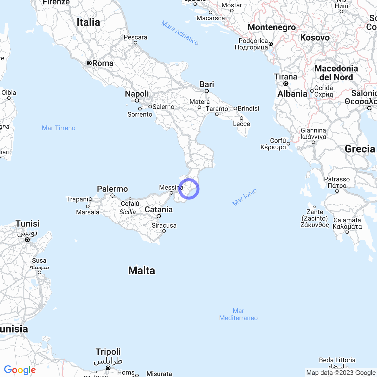 Mappa di Scorciapelle in Canolo