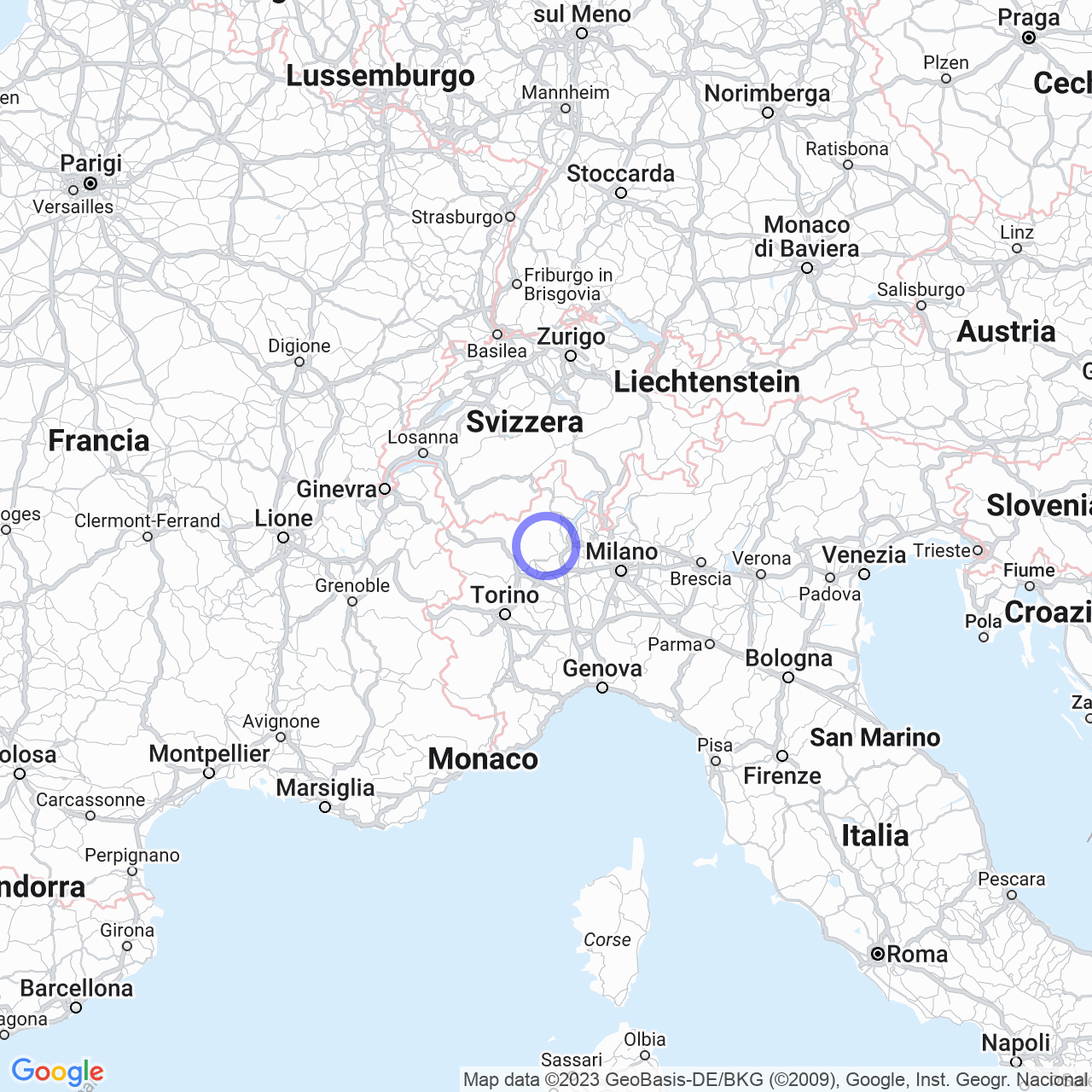 Mappa di Frazione Centro in Caprile