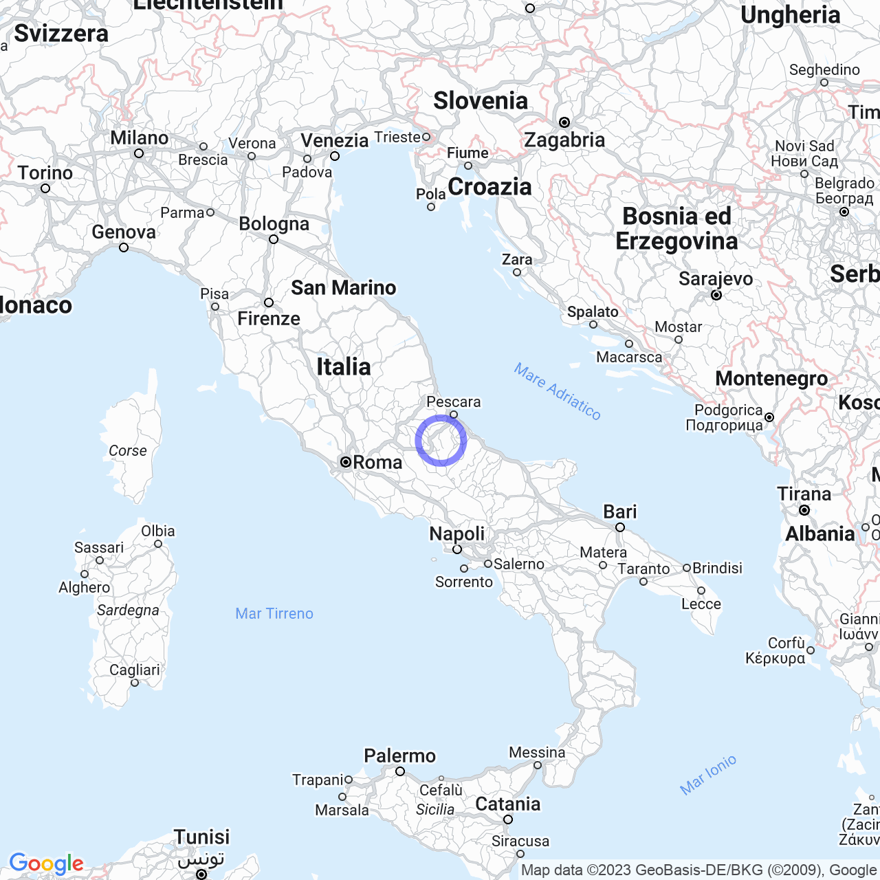 Mappa di Fonte Natale in Caramanico Terme