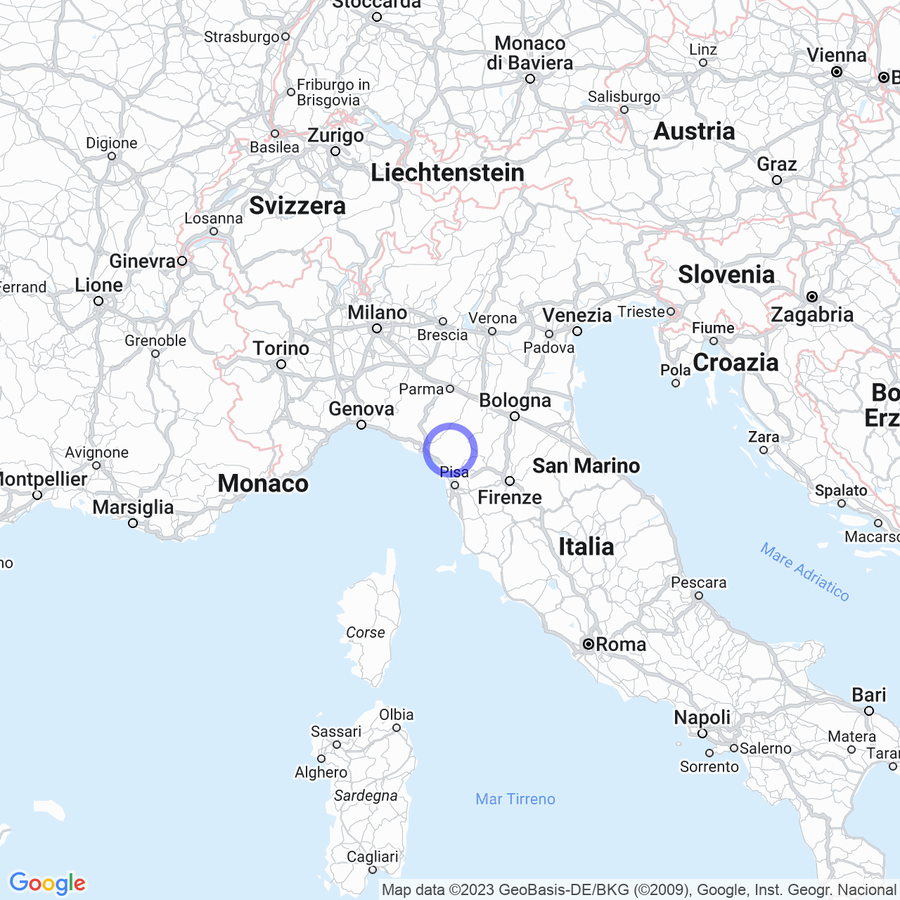 Mappa di Capanne in Careggine