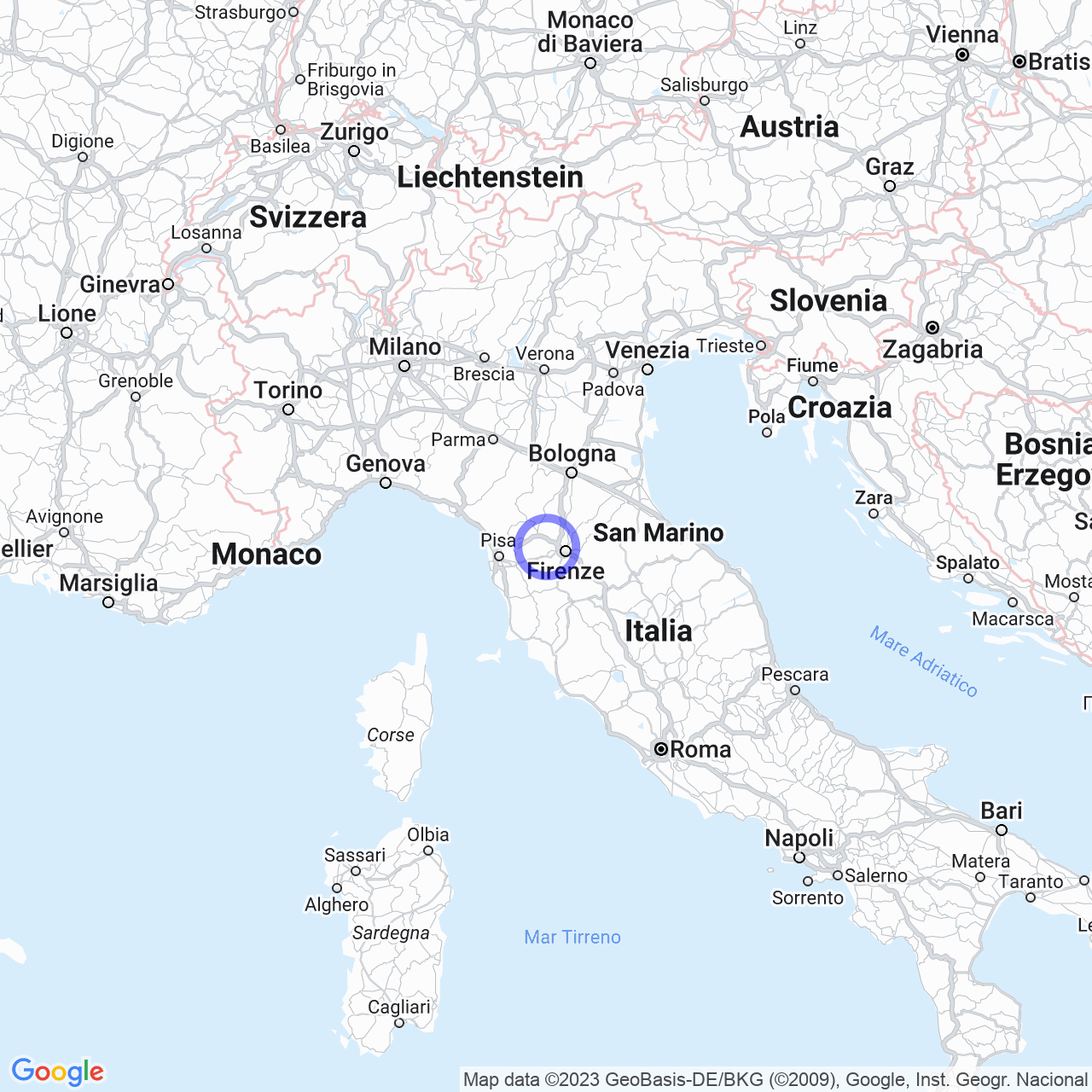 Mappa di Stazione in Carmignano