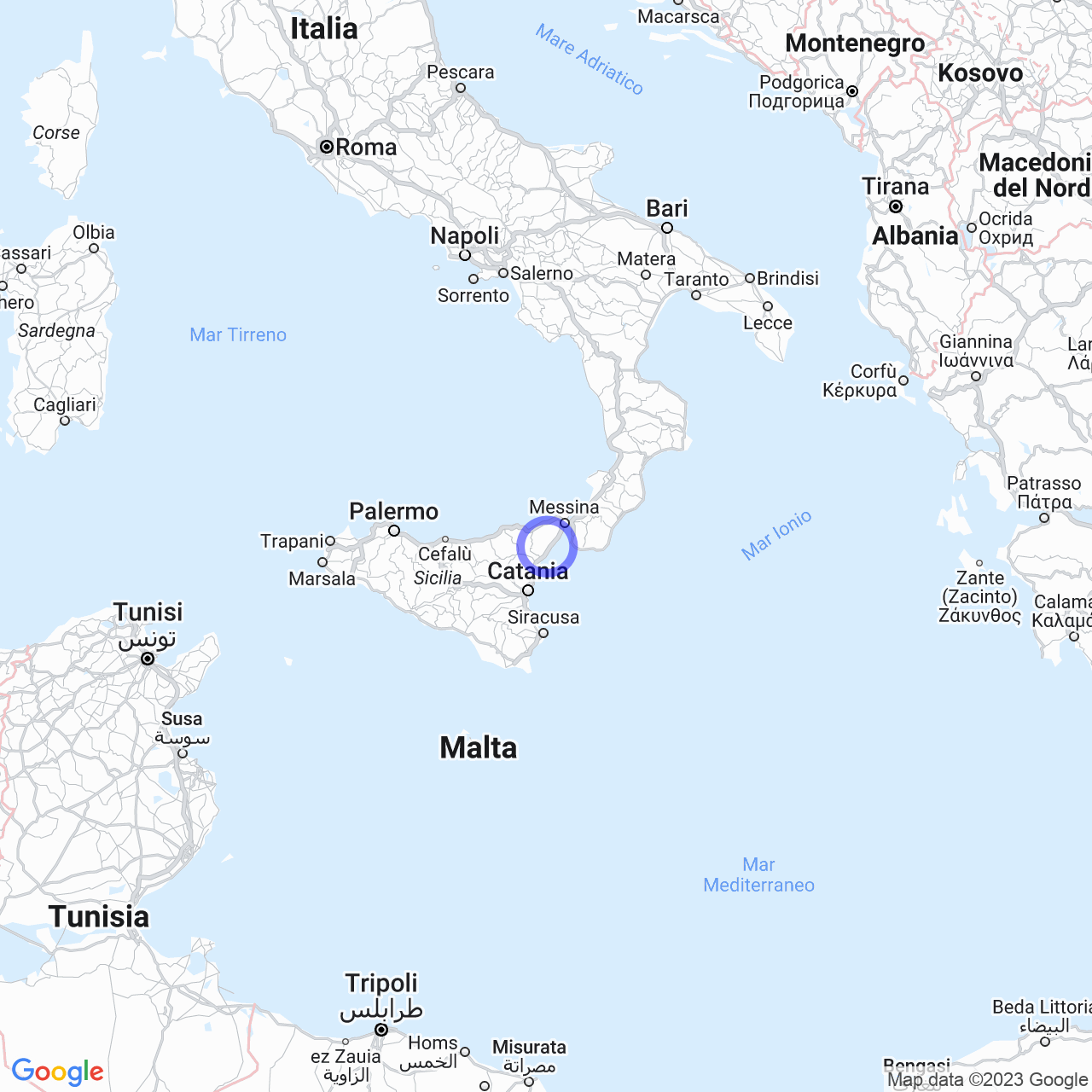 Mappa di San Carlo in Casalvecchio Siculo