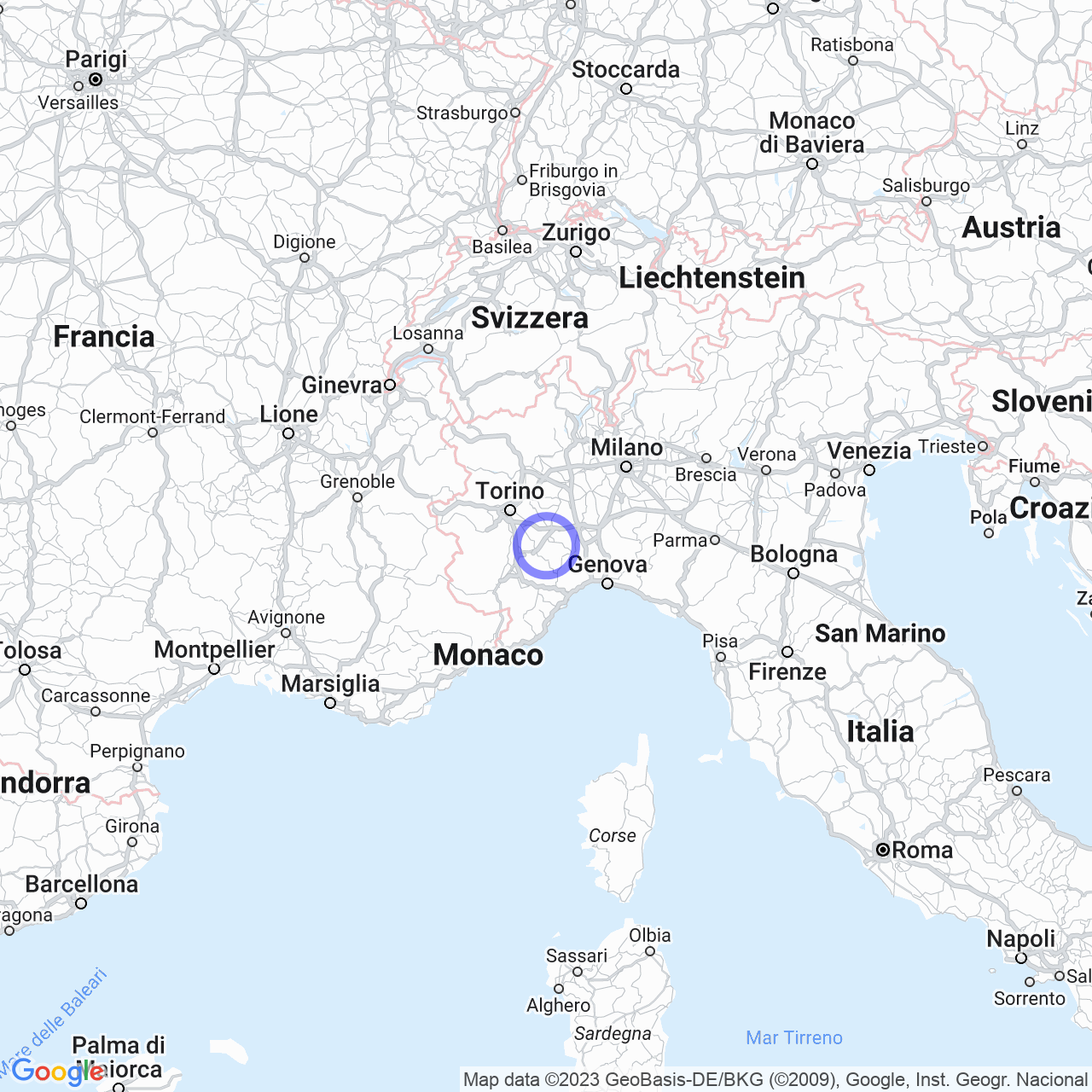 Mappa di Oliveto-plaisone in Castagnole delle Lanze