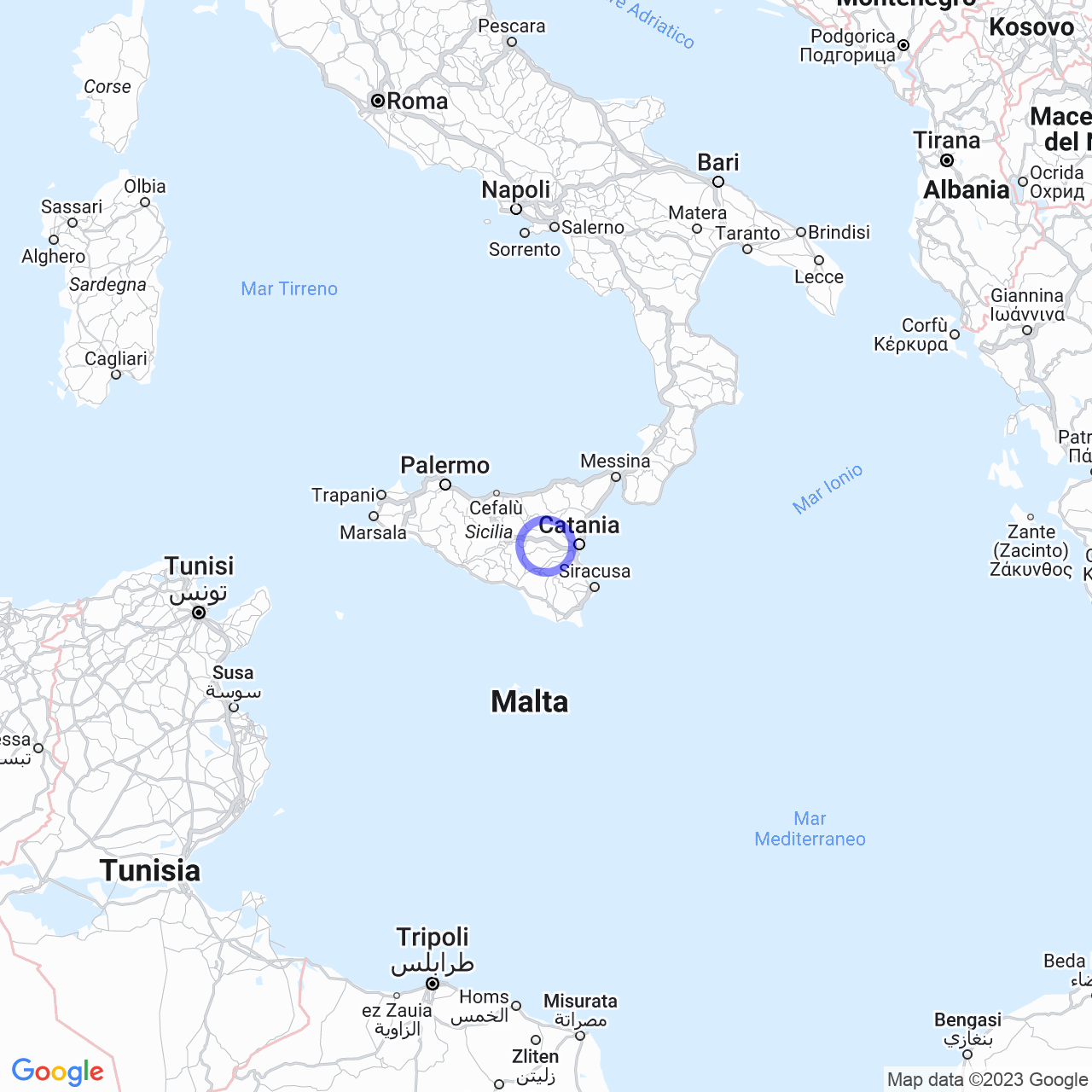 Mappa di Lago in Castel di Iudica