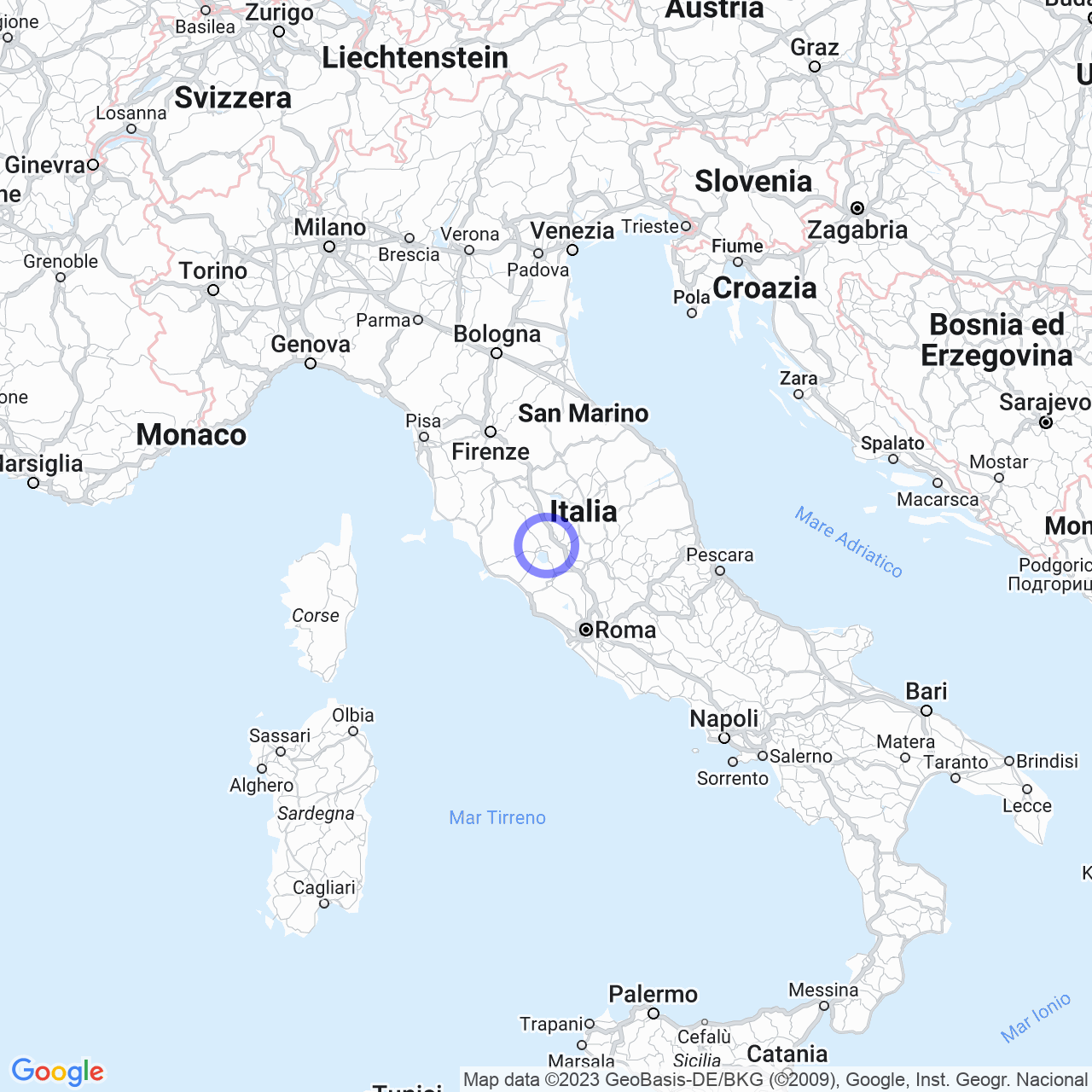 Mappa di Case Taschini in Castel Giorgio