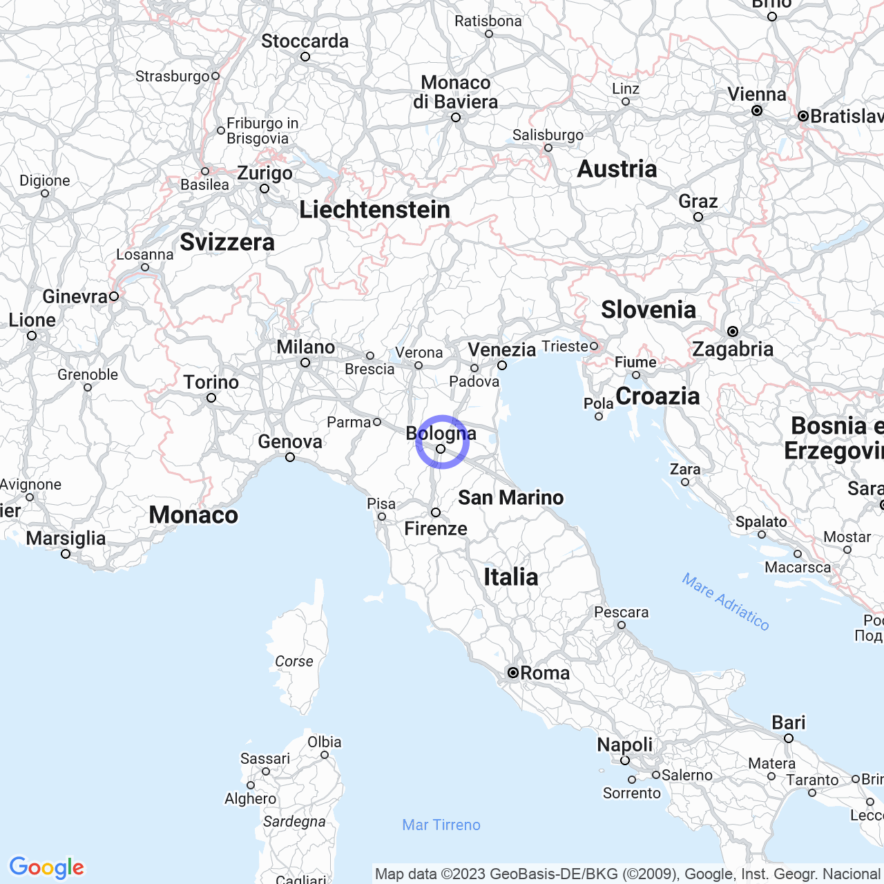 Mappa di Zona Artigianale in Castel Maggiore