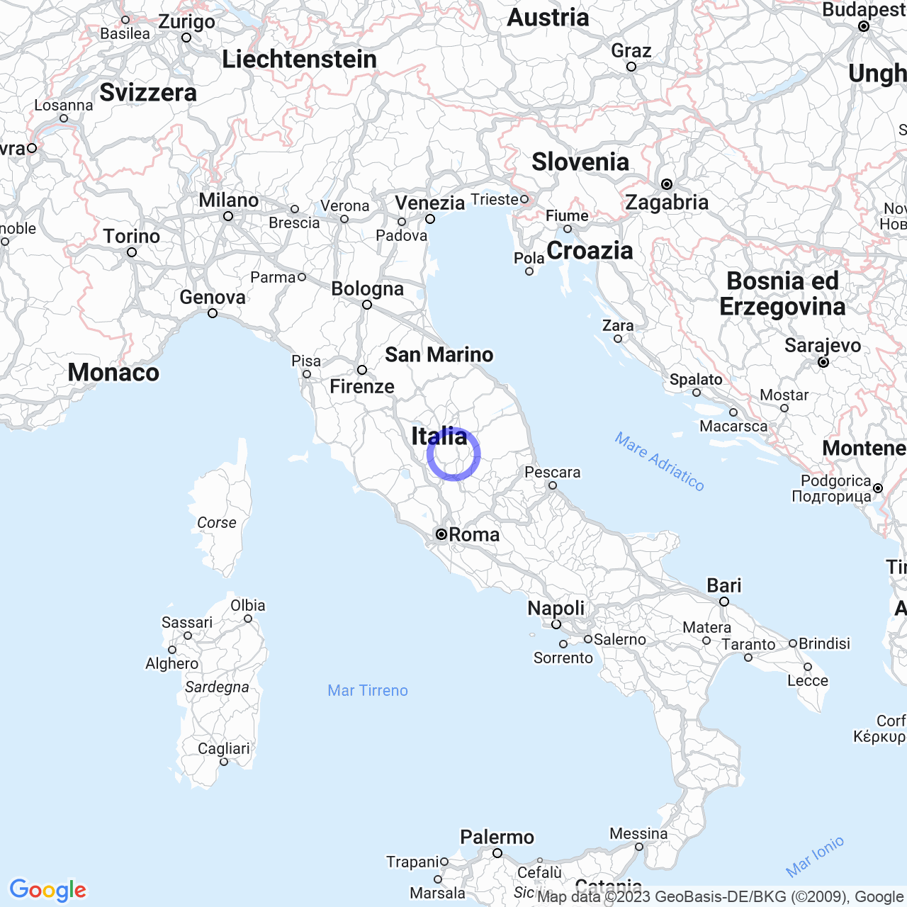 Mappa di Zona Industriale in Castel Ritaldi