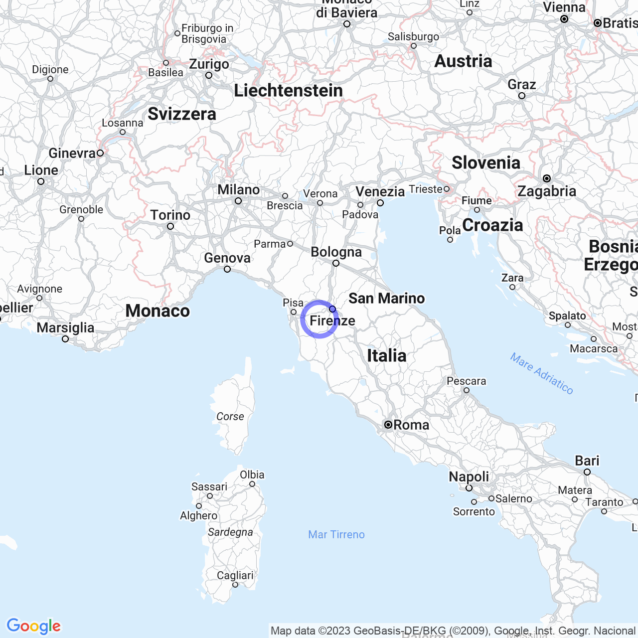 Mappa di Malacoda Zona Industriale in Castelfiorentino