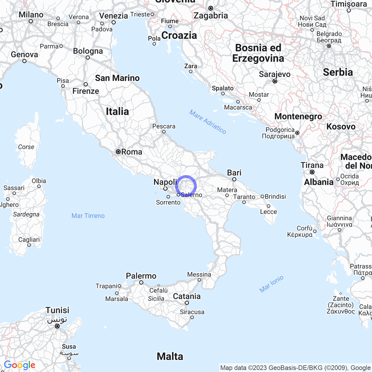 Mappa di Perillo II in Castelfranci