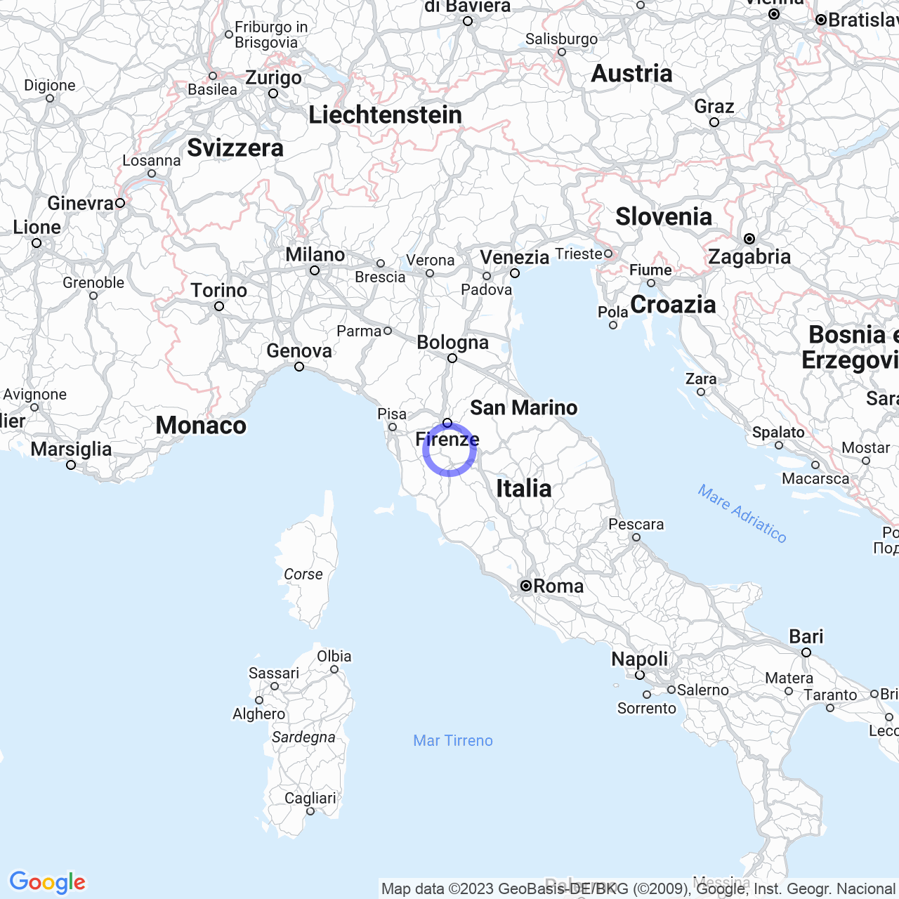 Mappa di Casanuova di Pietrafitta in Castellina in Chianti