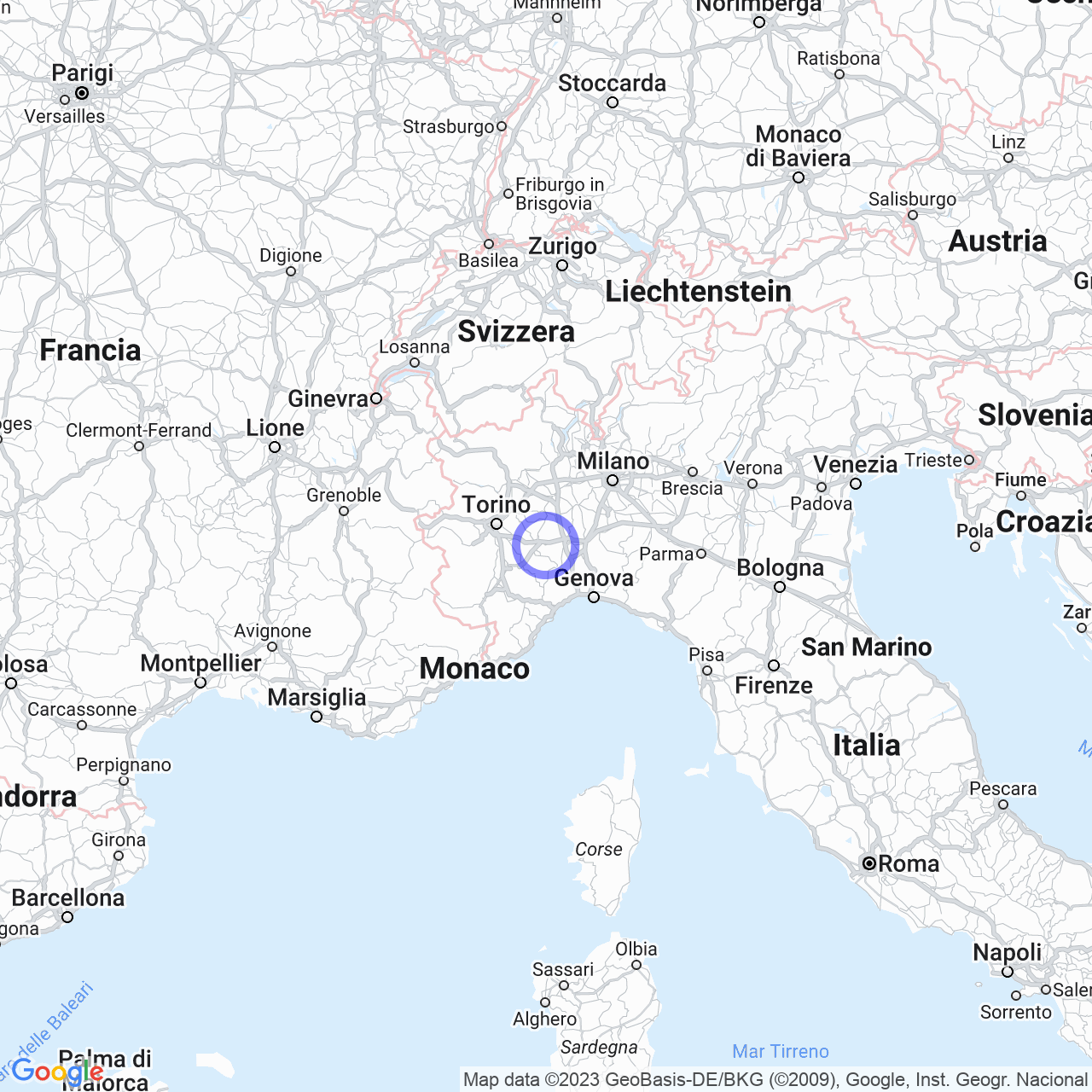 Mappa di Monfallito in Castello di Annone