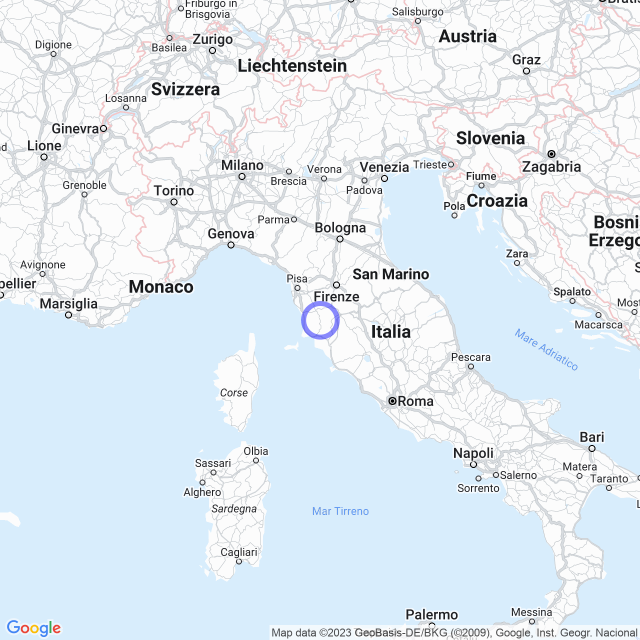 Mappa di Leccia in Castelnuovo di Val di Cecina