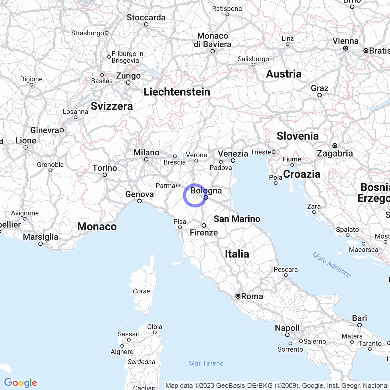 Mappa di San Lorenzo in Castelnuovo Rangone