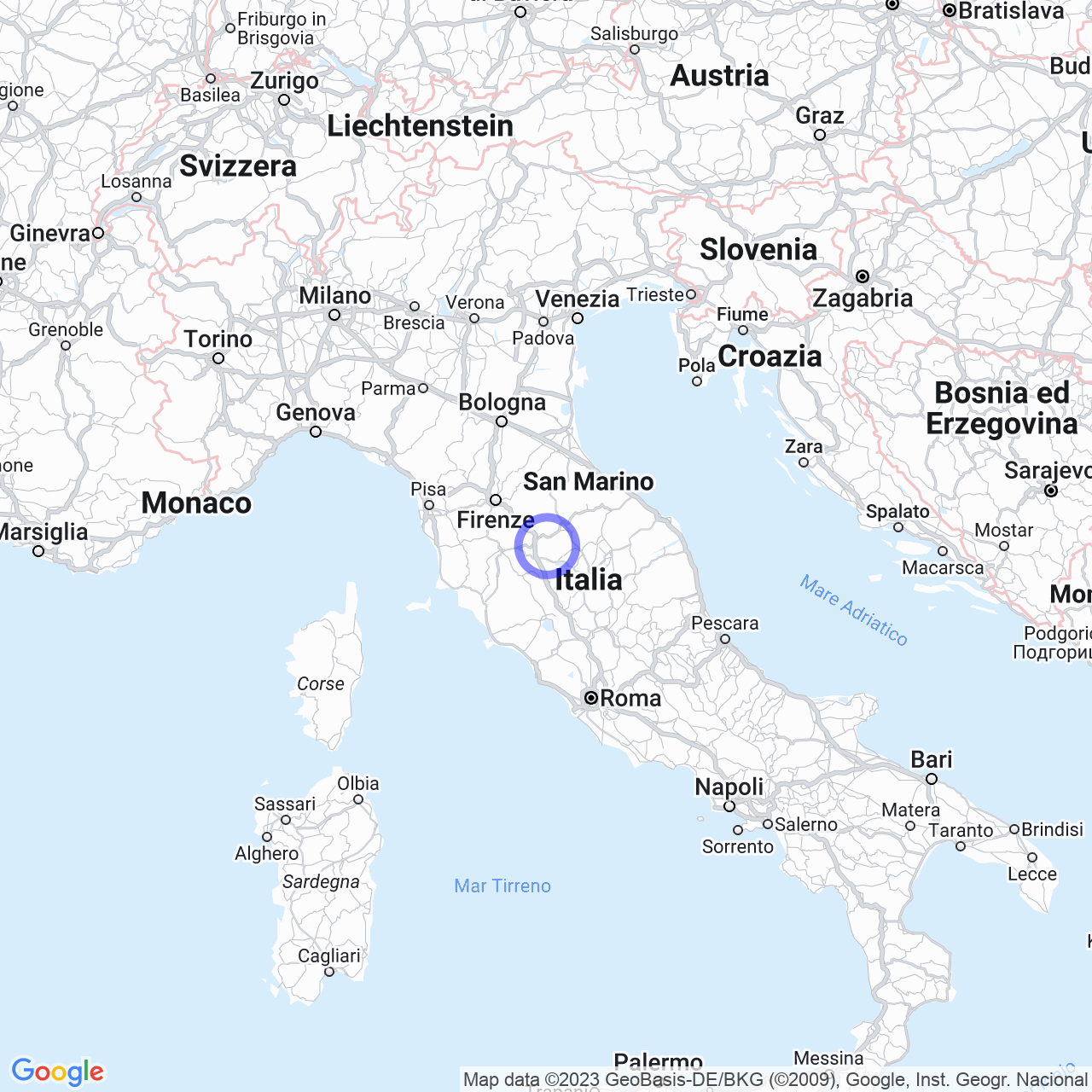 Mappa di Santa Margherita in Castiglion Fiorentino