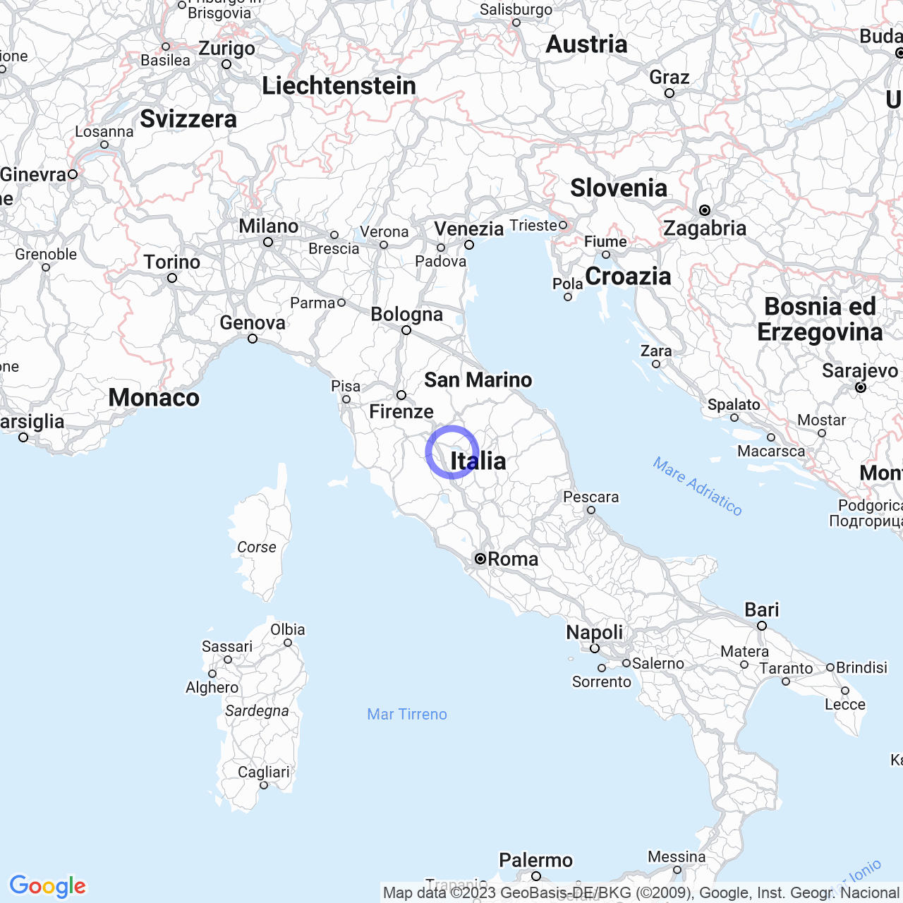 Mappa di Banditella in Castiglione del Lago