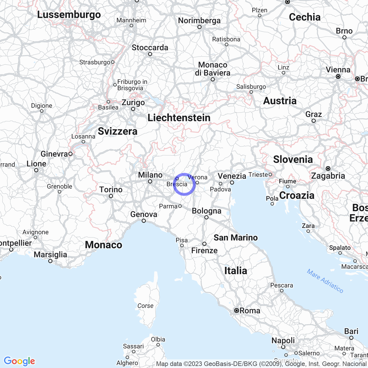 Mappa di Barche di Castiglione in Castiglione delle Stiviere