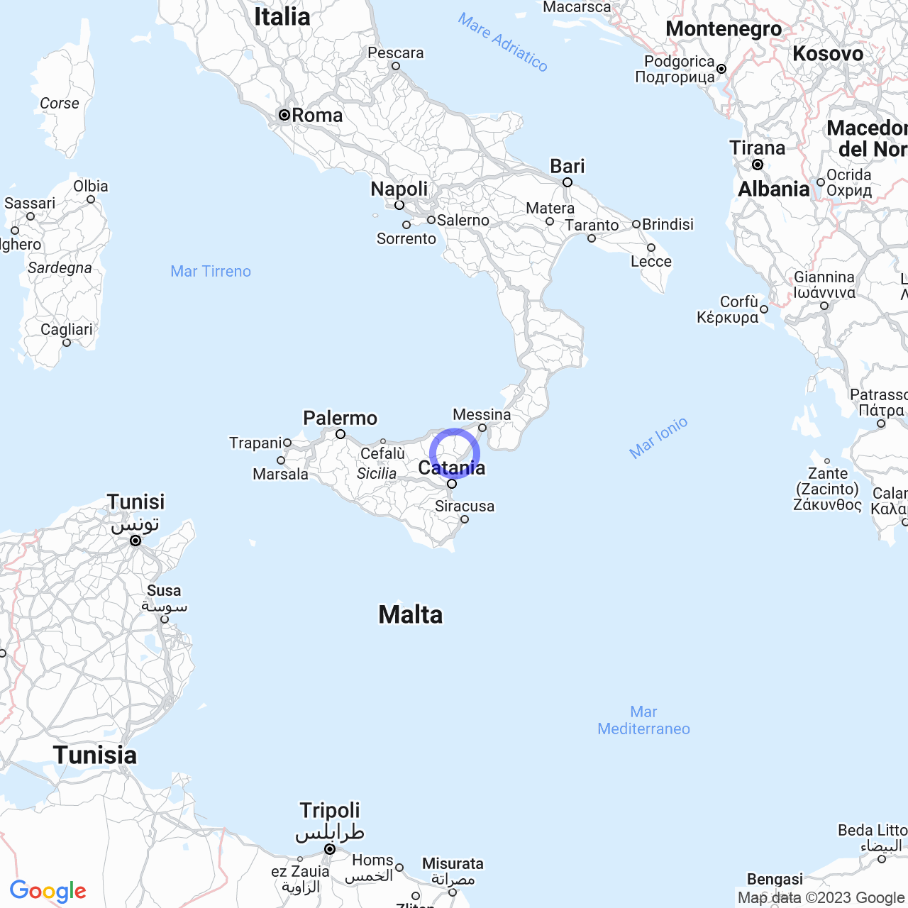 Mappa di Verzella in Castiglione di Sicilia