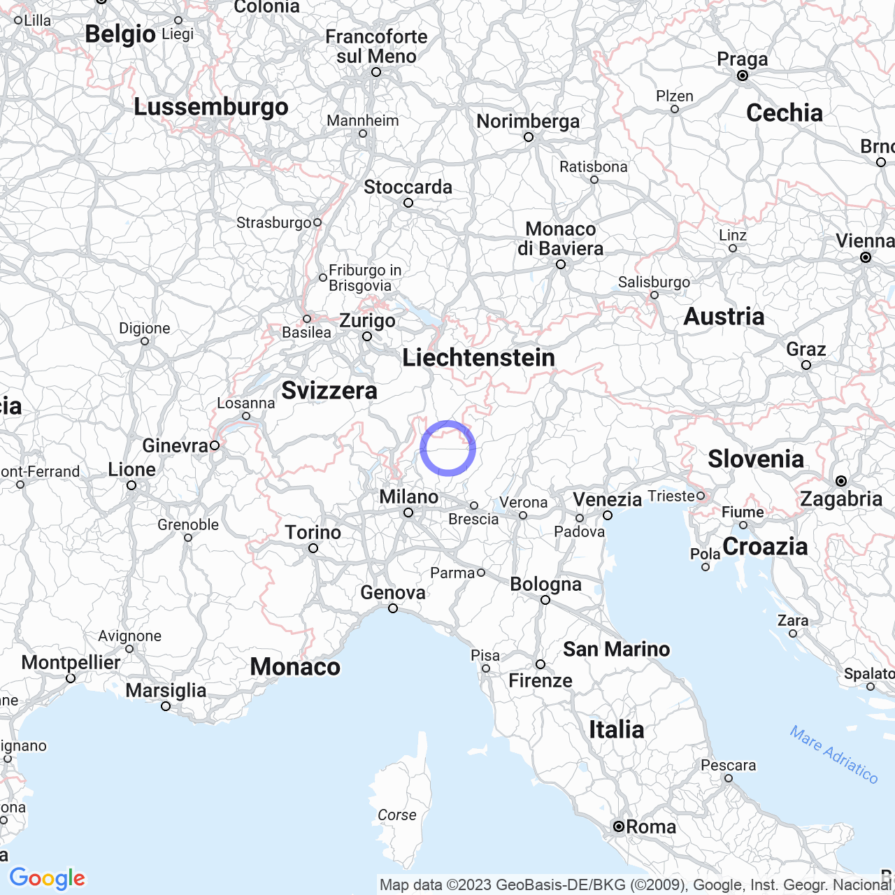 Mappa di Guasto in Castione Andevenno