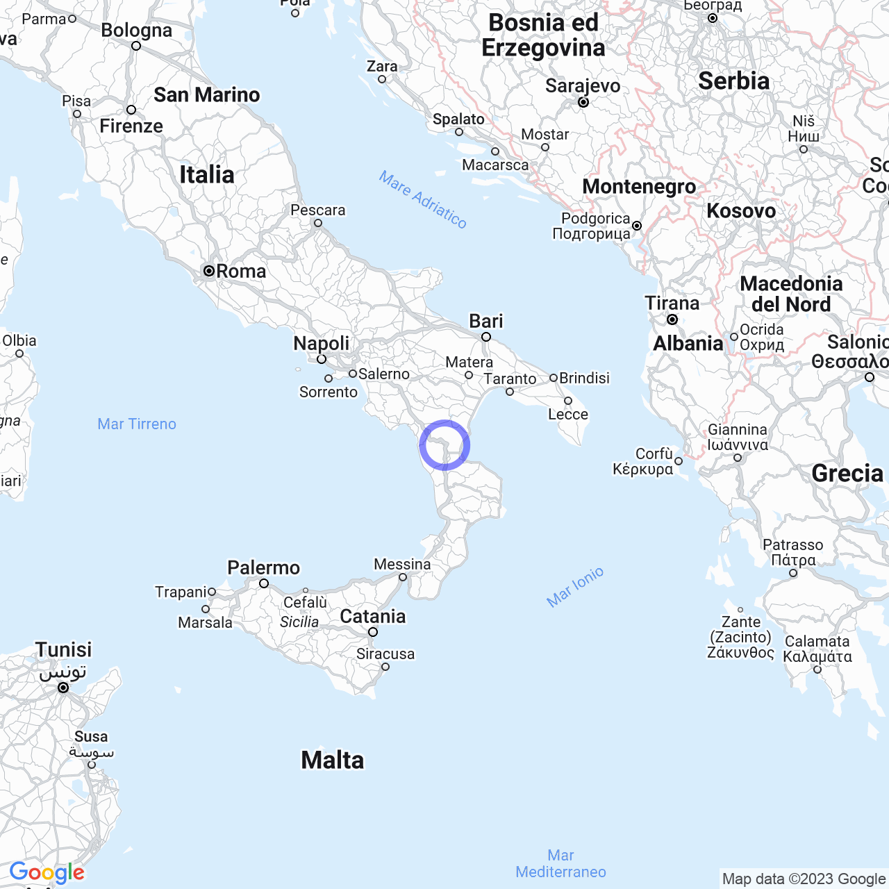 Mappa di Svincolo Autostrada in Castrovillari