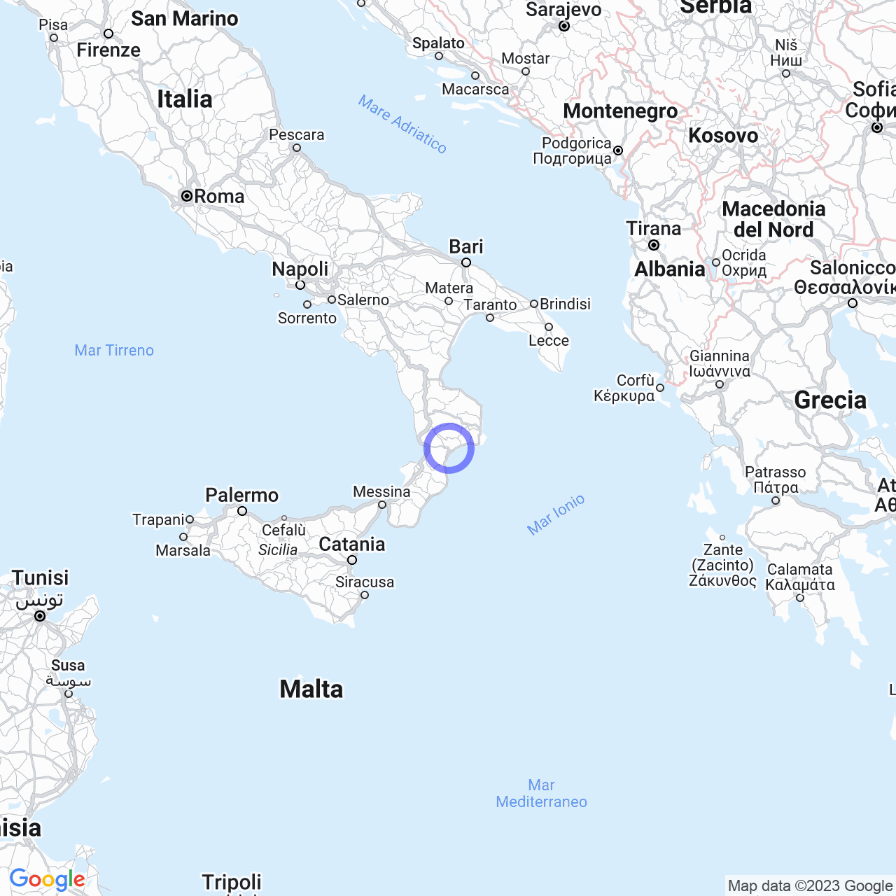 Mappa di Petricciolo Alli in Catanzaro