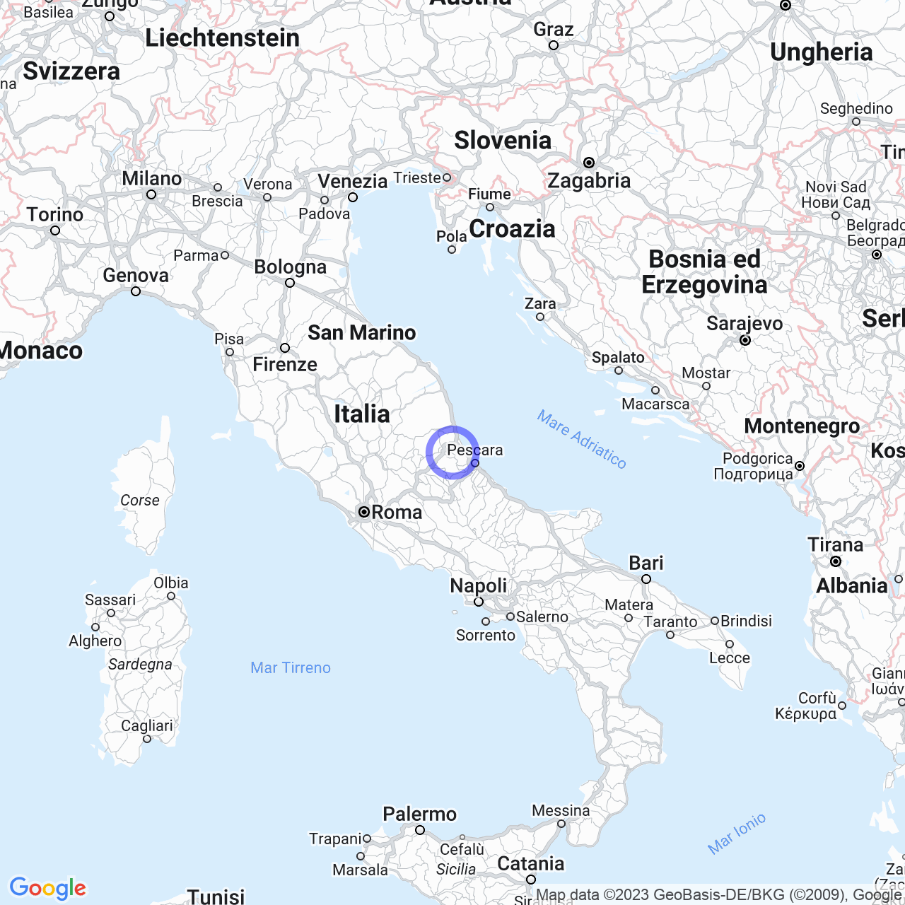 Mappa di Mingarelli in Cellino Attanasio