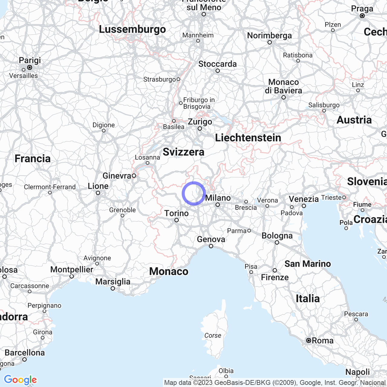 Mappa di Fronto in Cellio