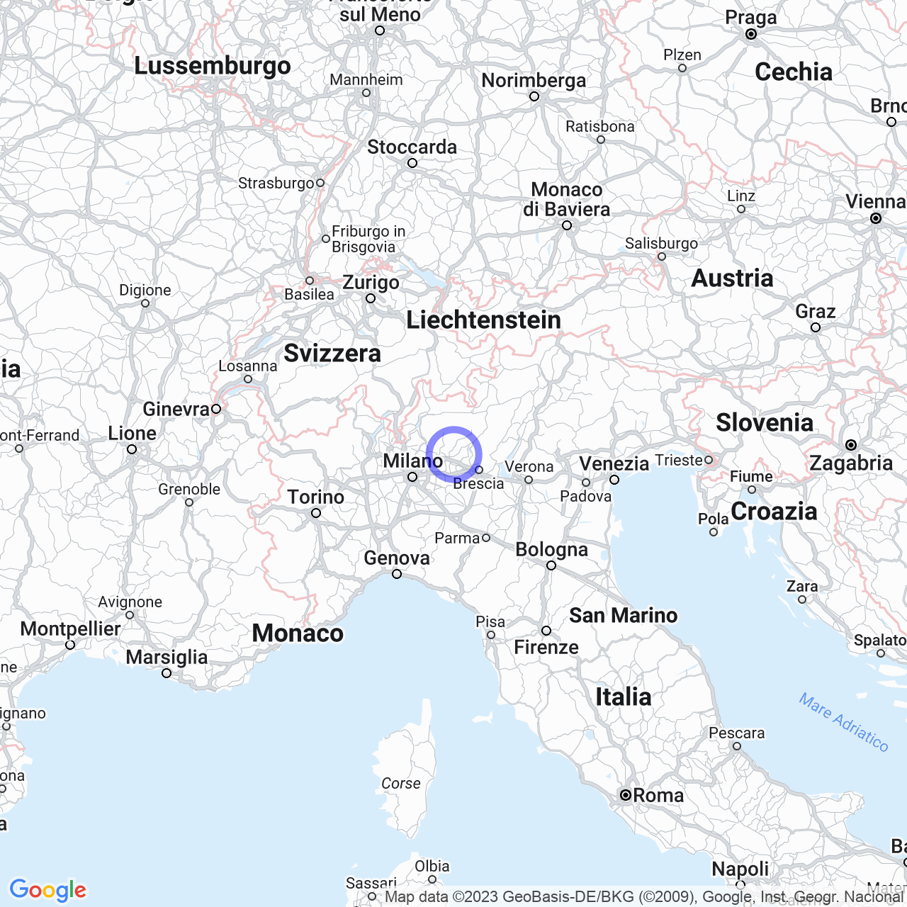 Mappa di Cascina Minetti in Cenate Sopra