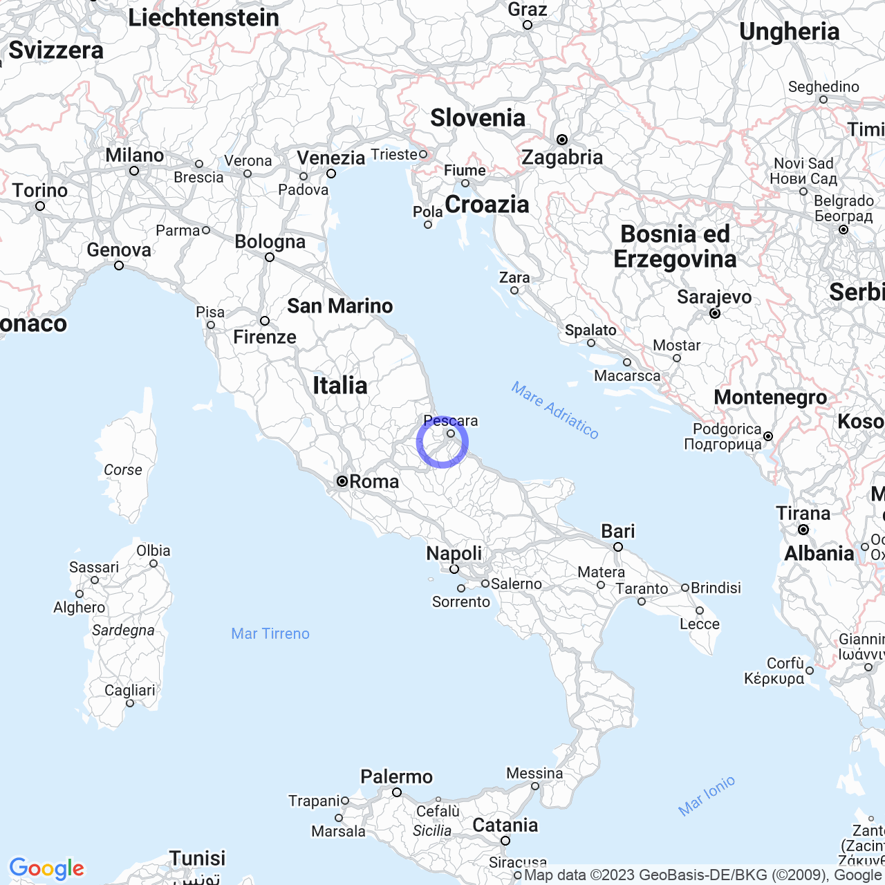 Mappa di Palozzo in Cepagatti