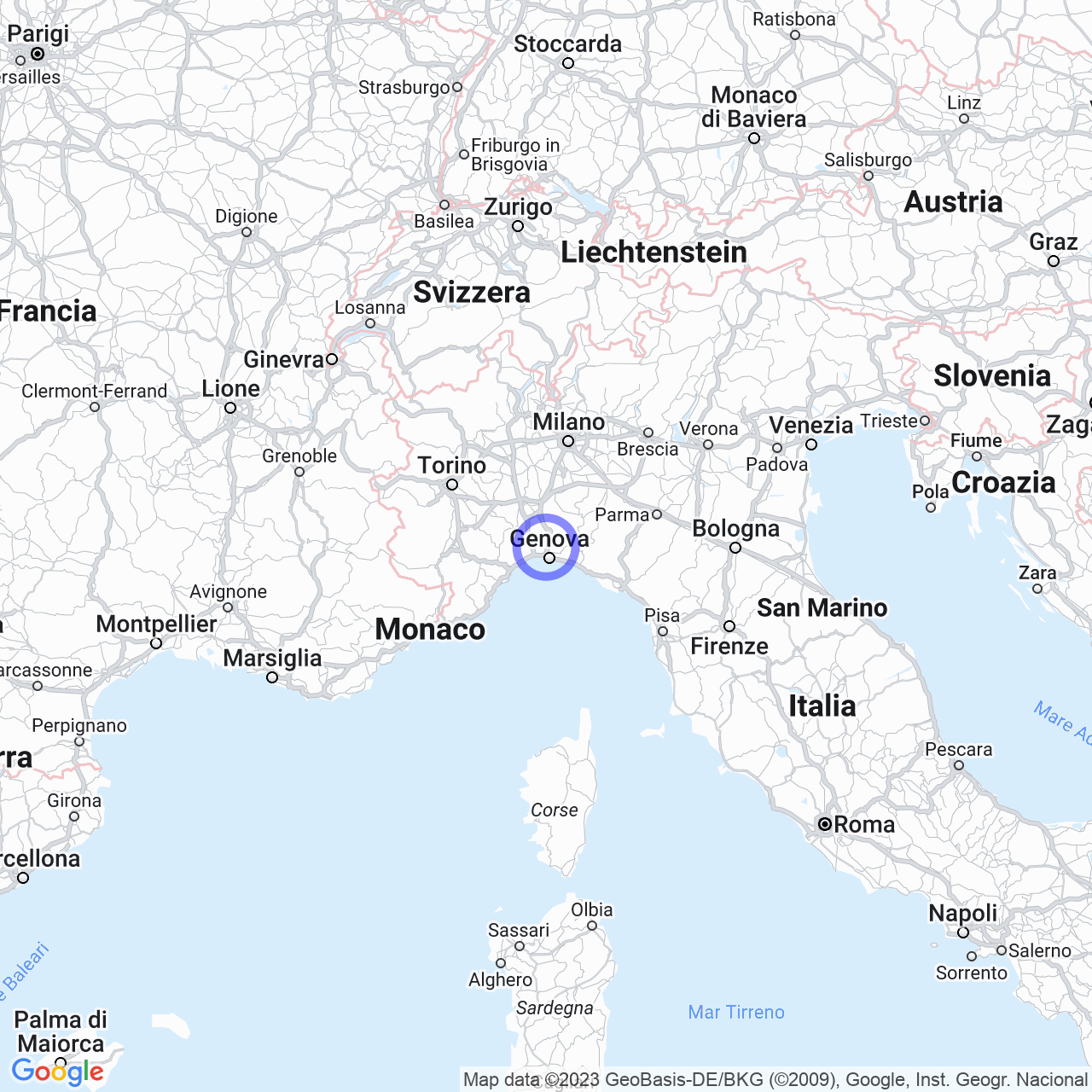 Mappa di Cà di Bruzzi in Ceranesi