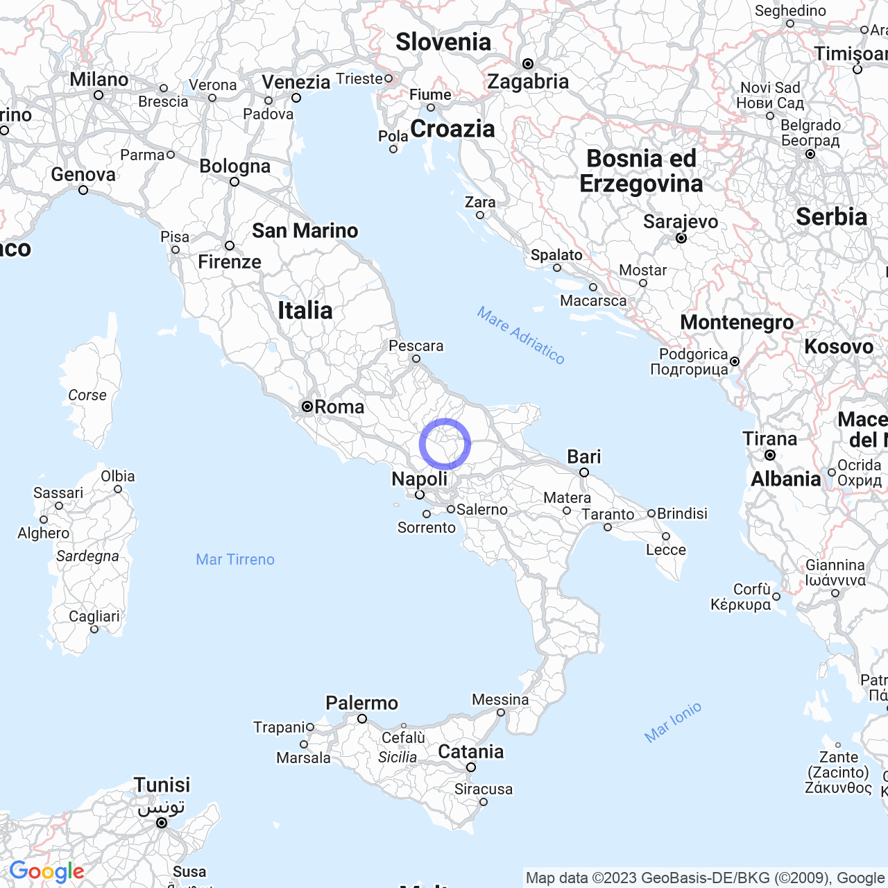 Mappa di Crocella in Cercepiccola