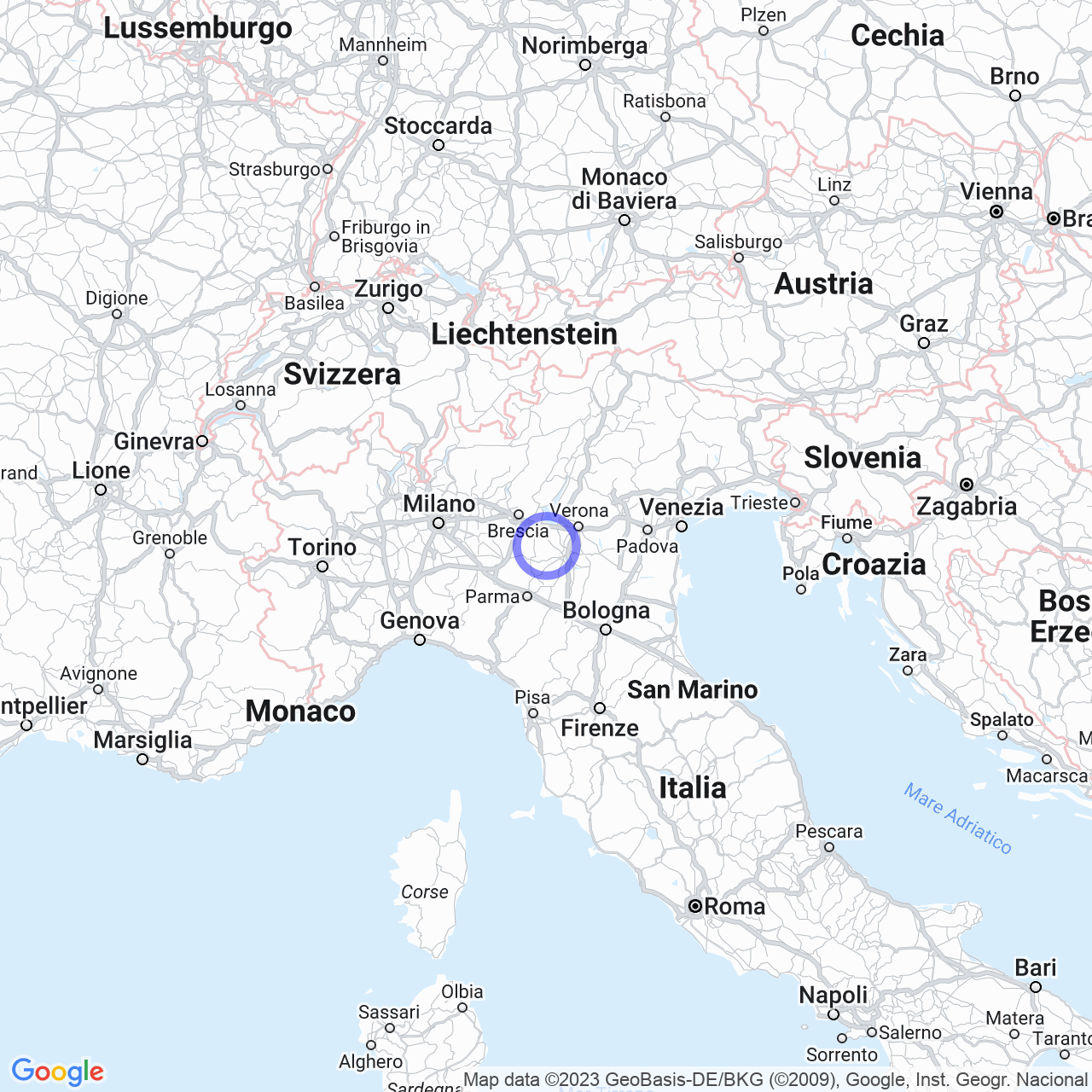 Mappa di Zona Industriale in Ceresara