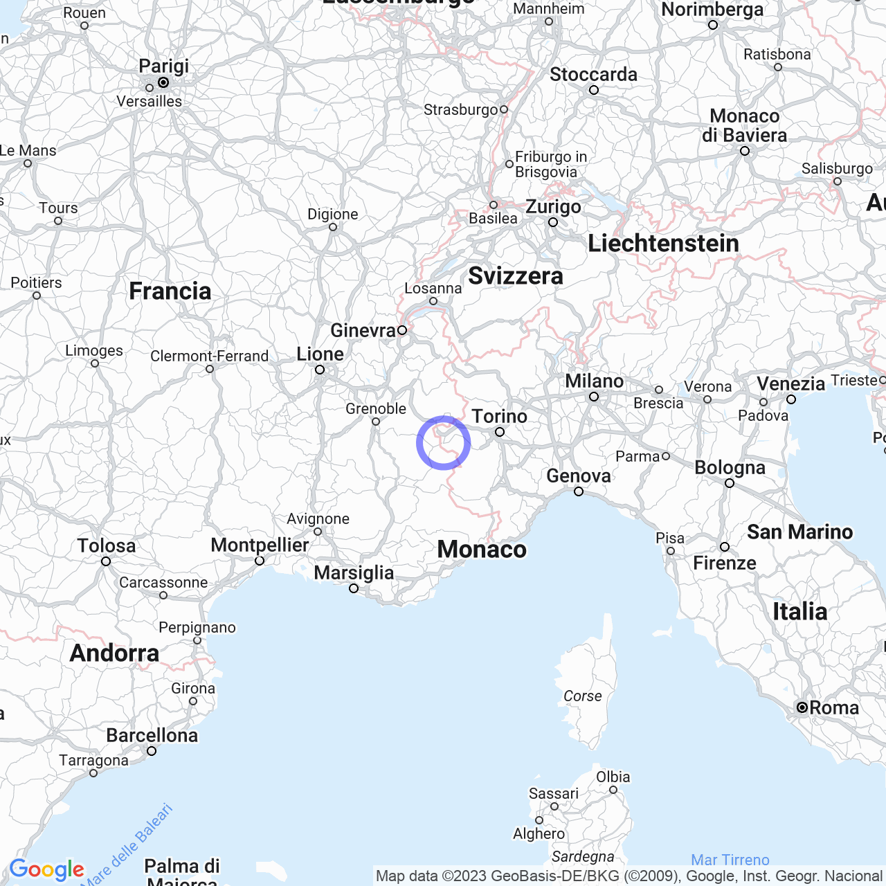 Mappa di San Sicario Alto in Cesana Torinese