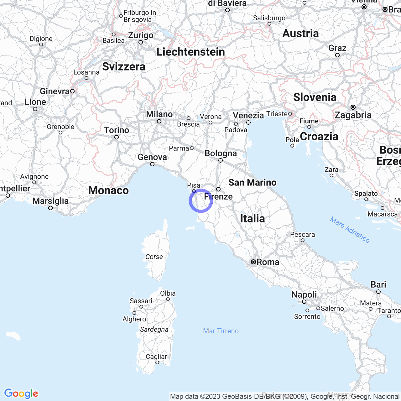 Mappa di La Pieve in Chianni