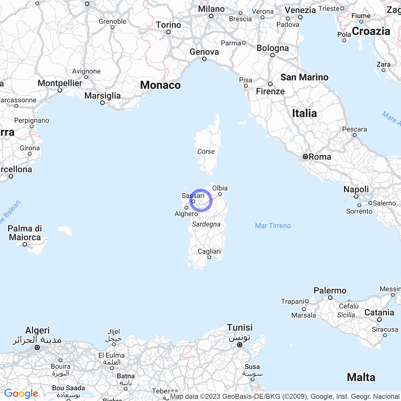 Chiaramonti: history, culture, and art of weaving in Sardinia. map