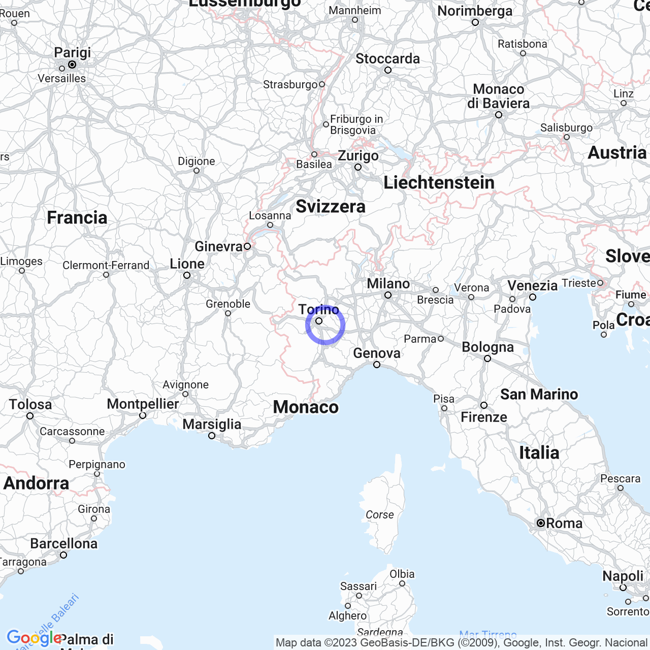 Mappa di Tetti Cochis in Chieri