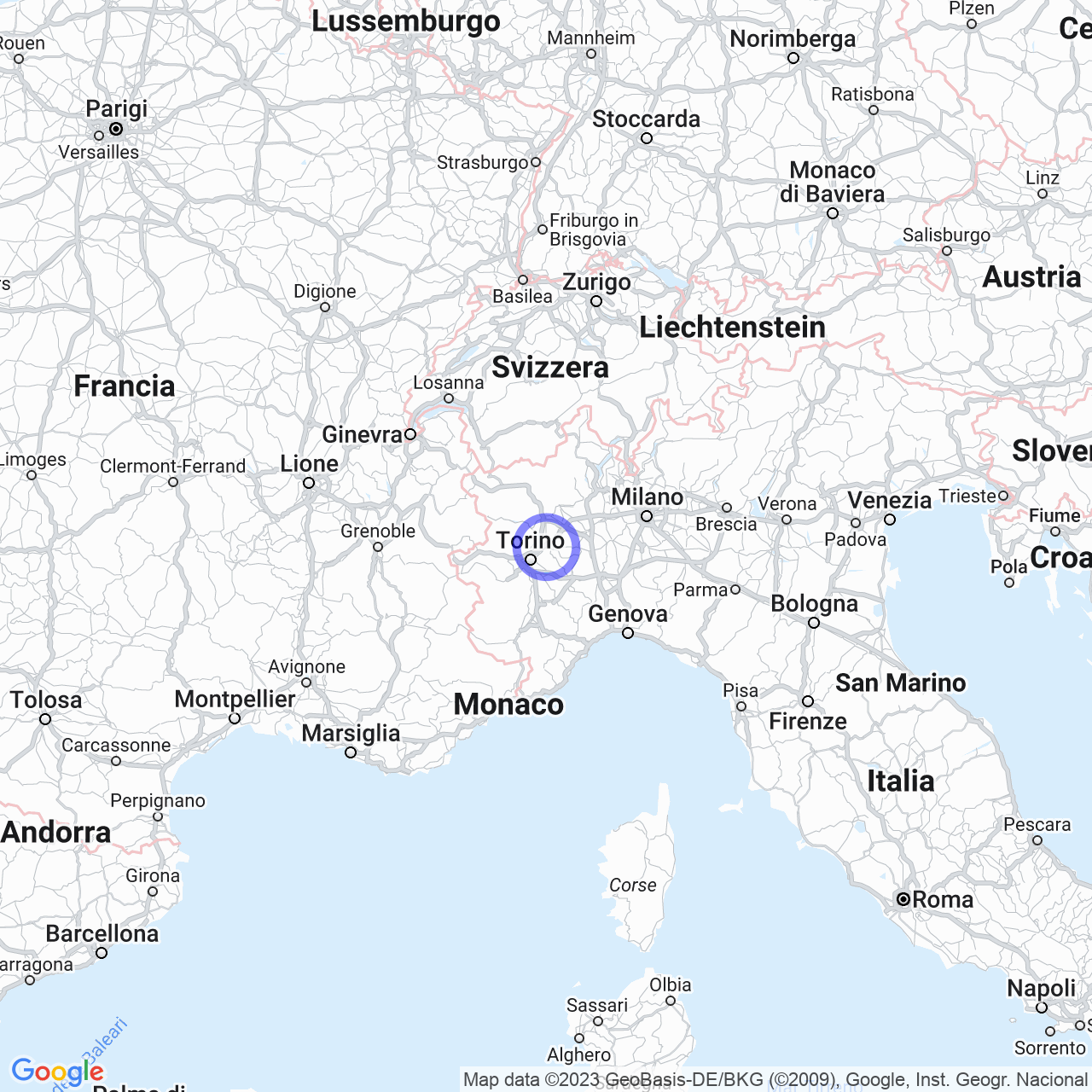 Mappa di Montegiove in Chivasso