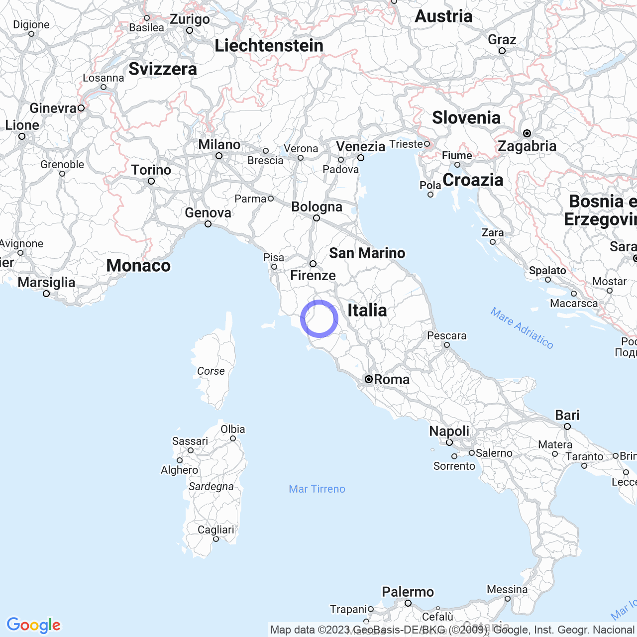 Mappa di Località Tribolone in Cinigiano