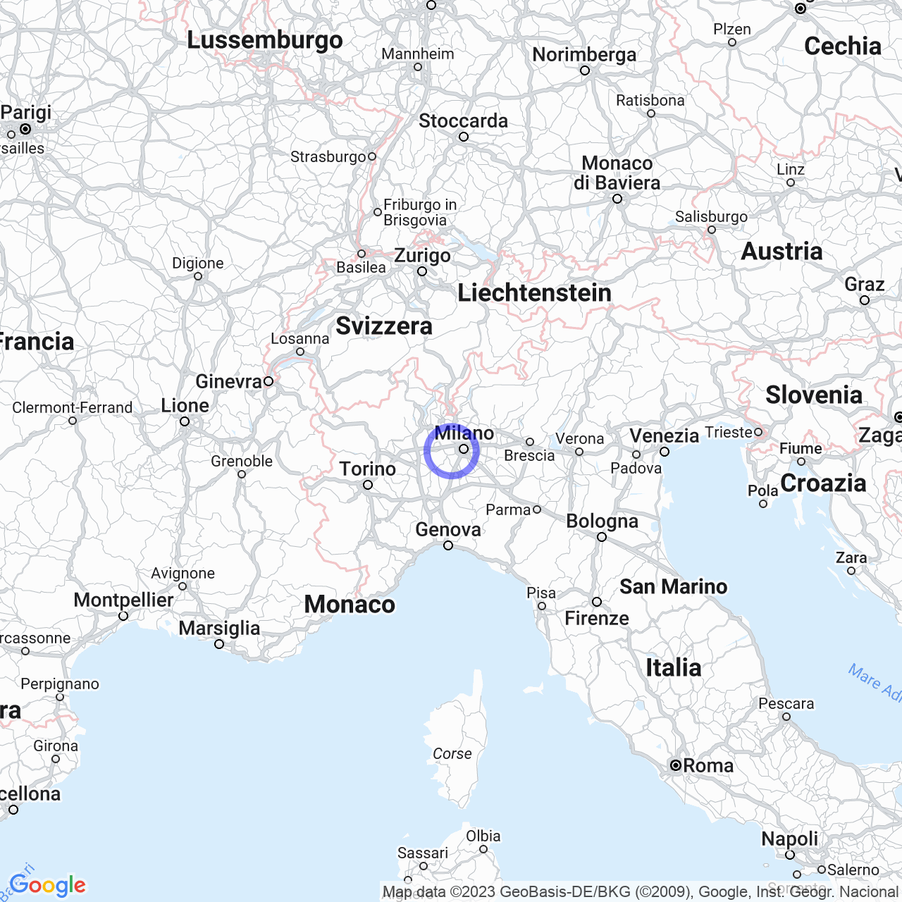 Mappa di Varesina in Cisliano