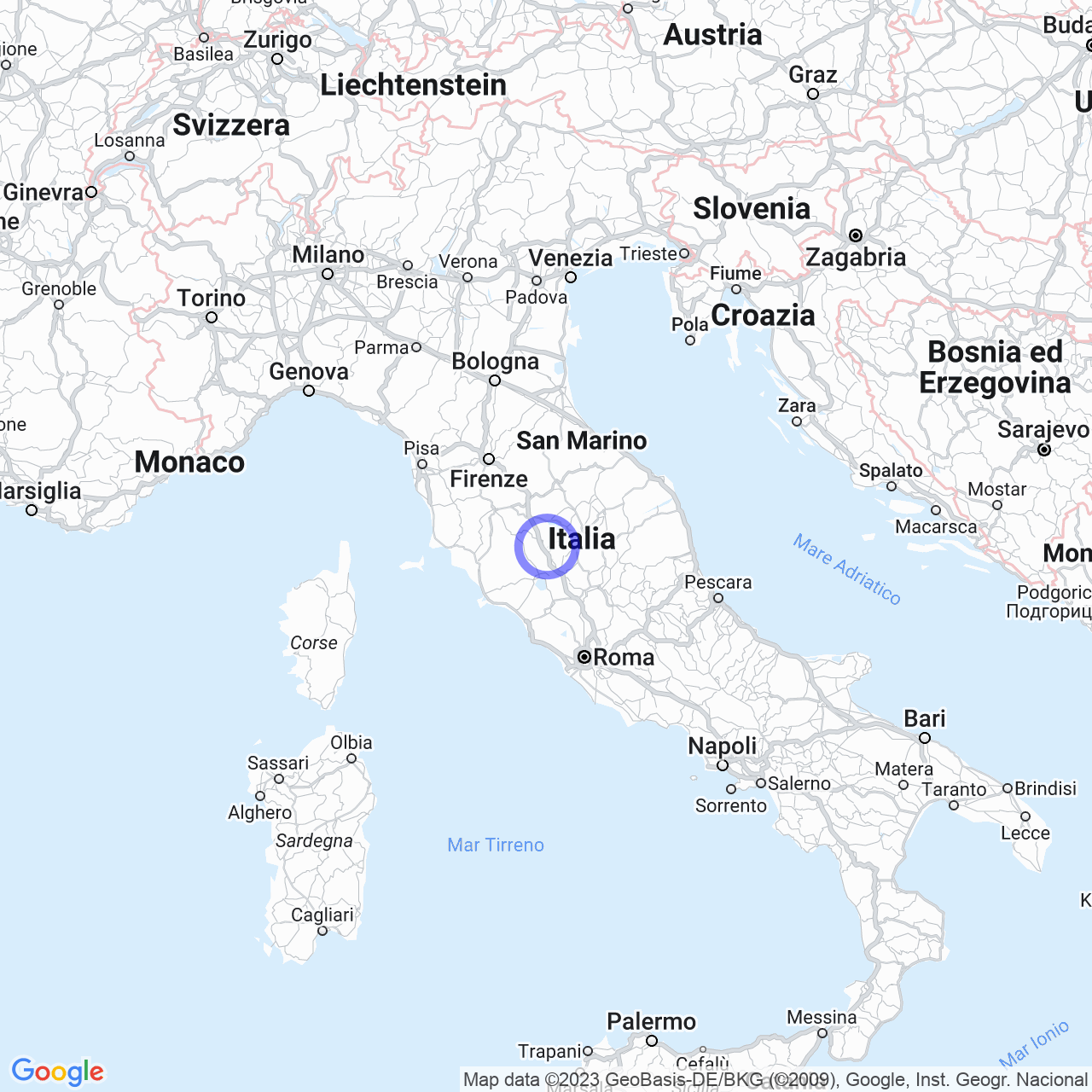 Mappa di Casaltondo in Città della Pieve