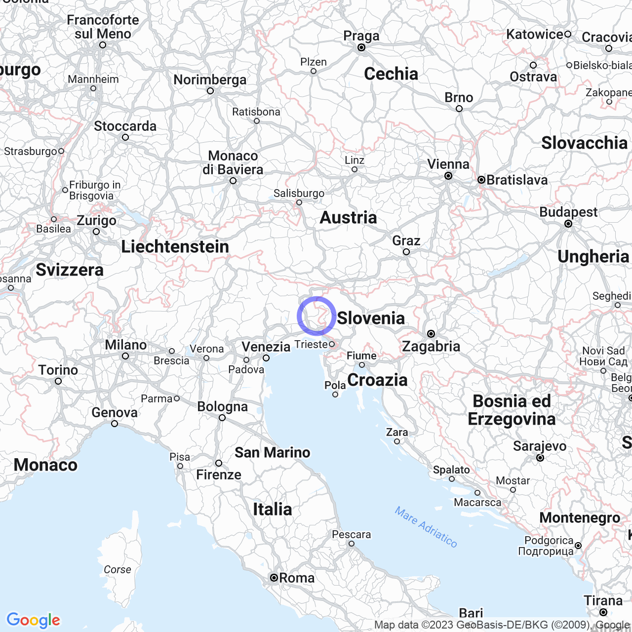 Mappa di Soravilla in Cividale del Friuli