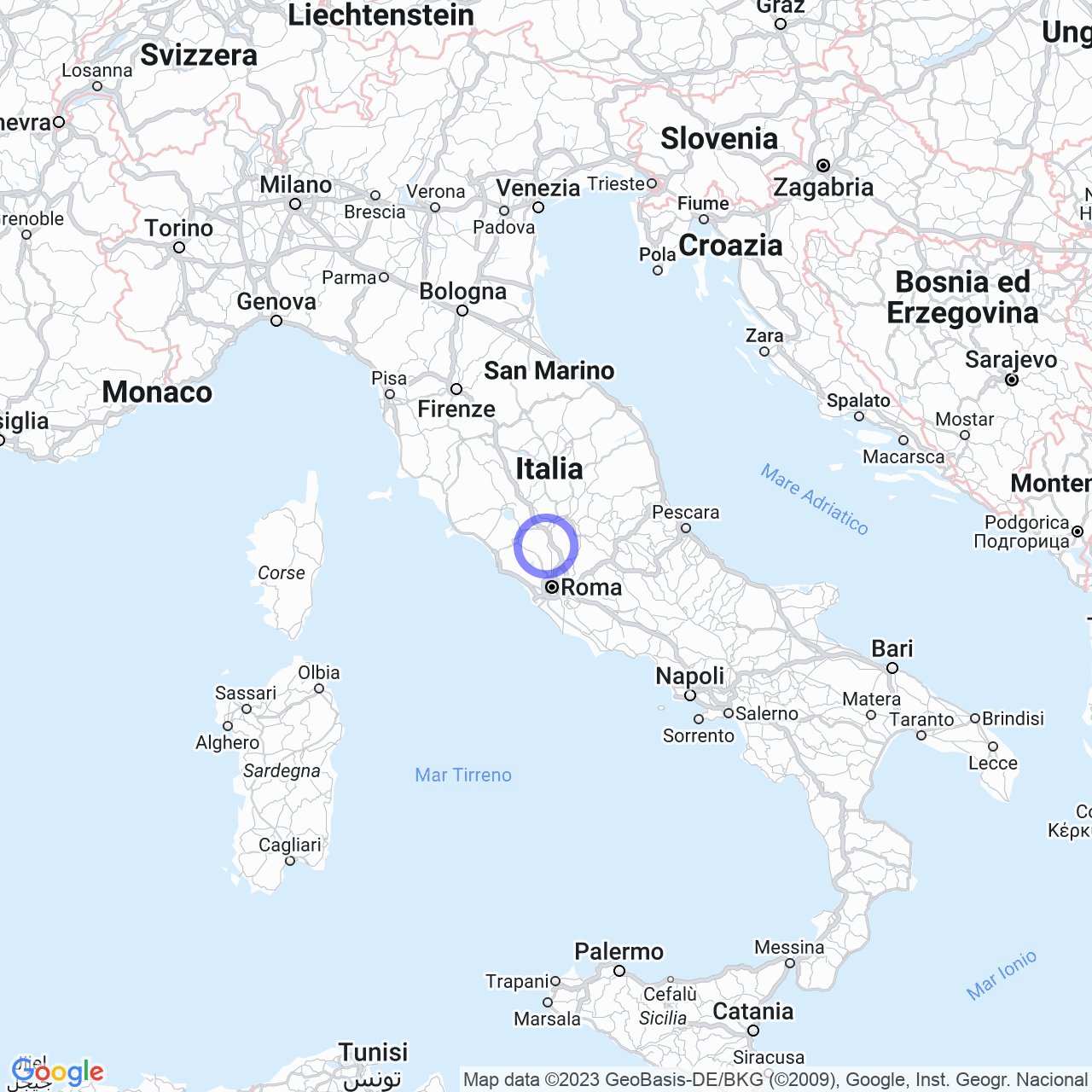 Mappa di Località Frattacci in Civita Castellana