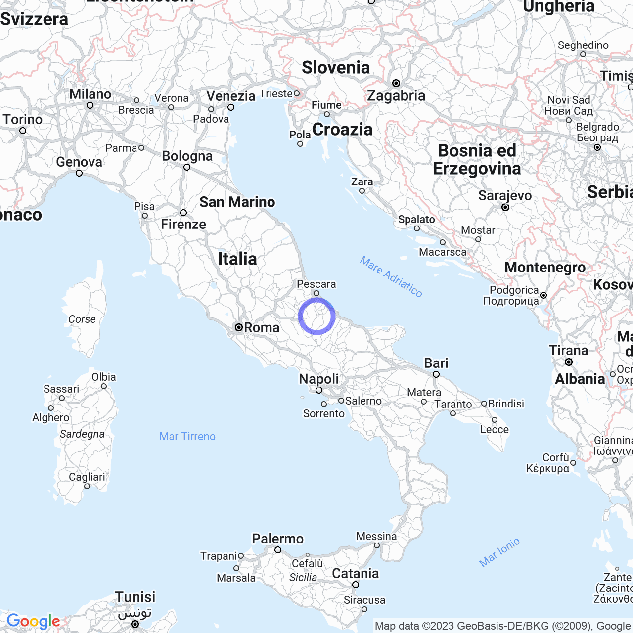 Mappa di La Fonte in Civitella Messer Raimondo