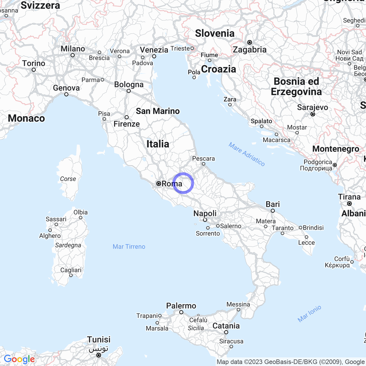 Mappa di Santa Lucia in Civitella Roveto