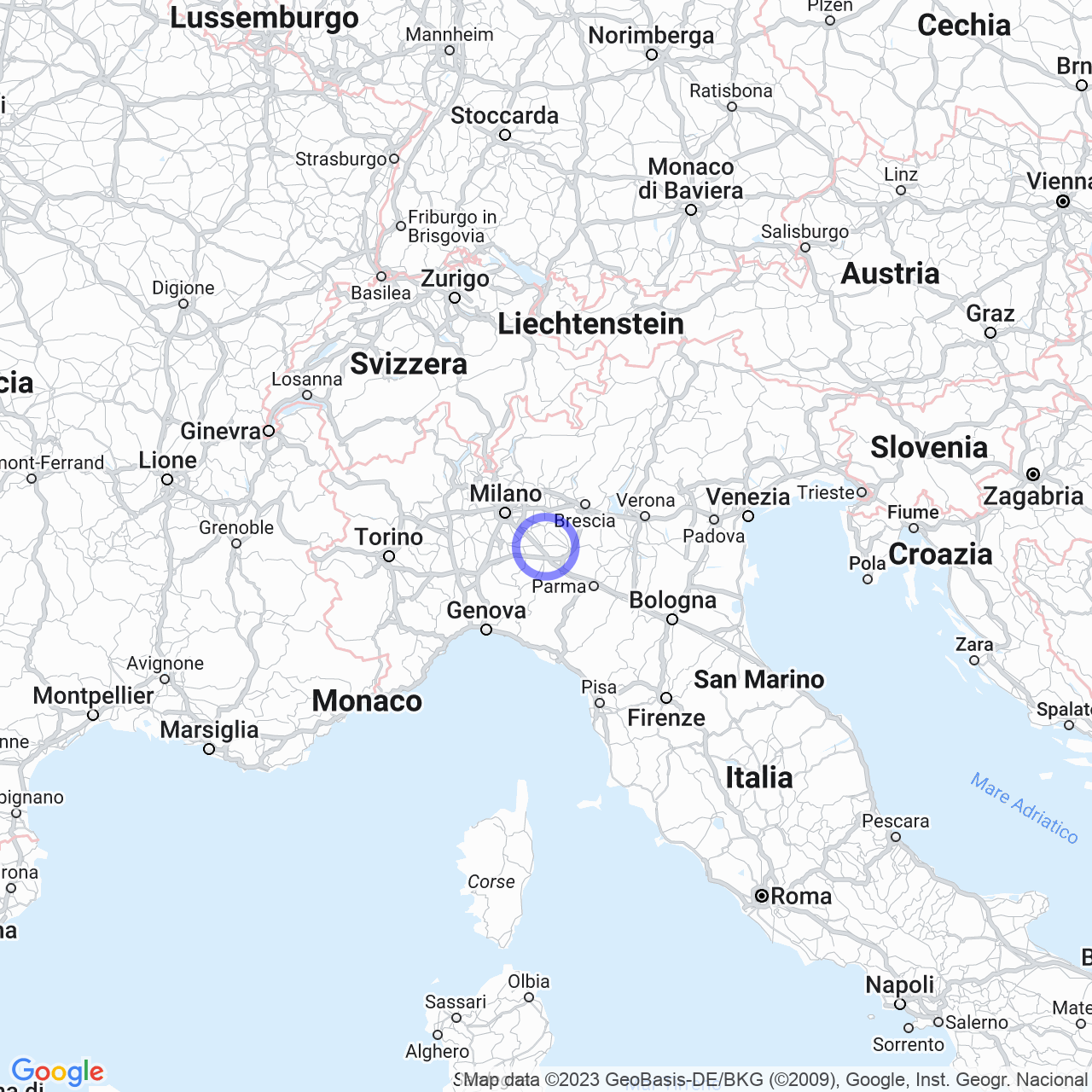 Mappa di Cucca in Codogno