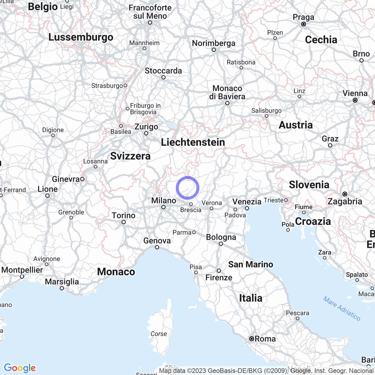 Mappa di Valle Richetti in Colere