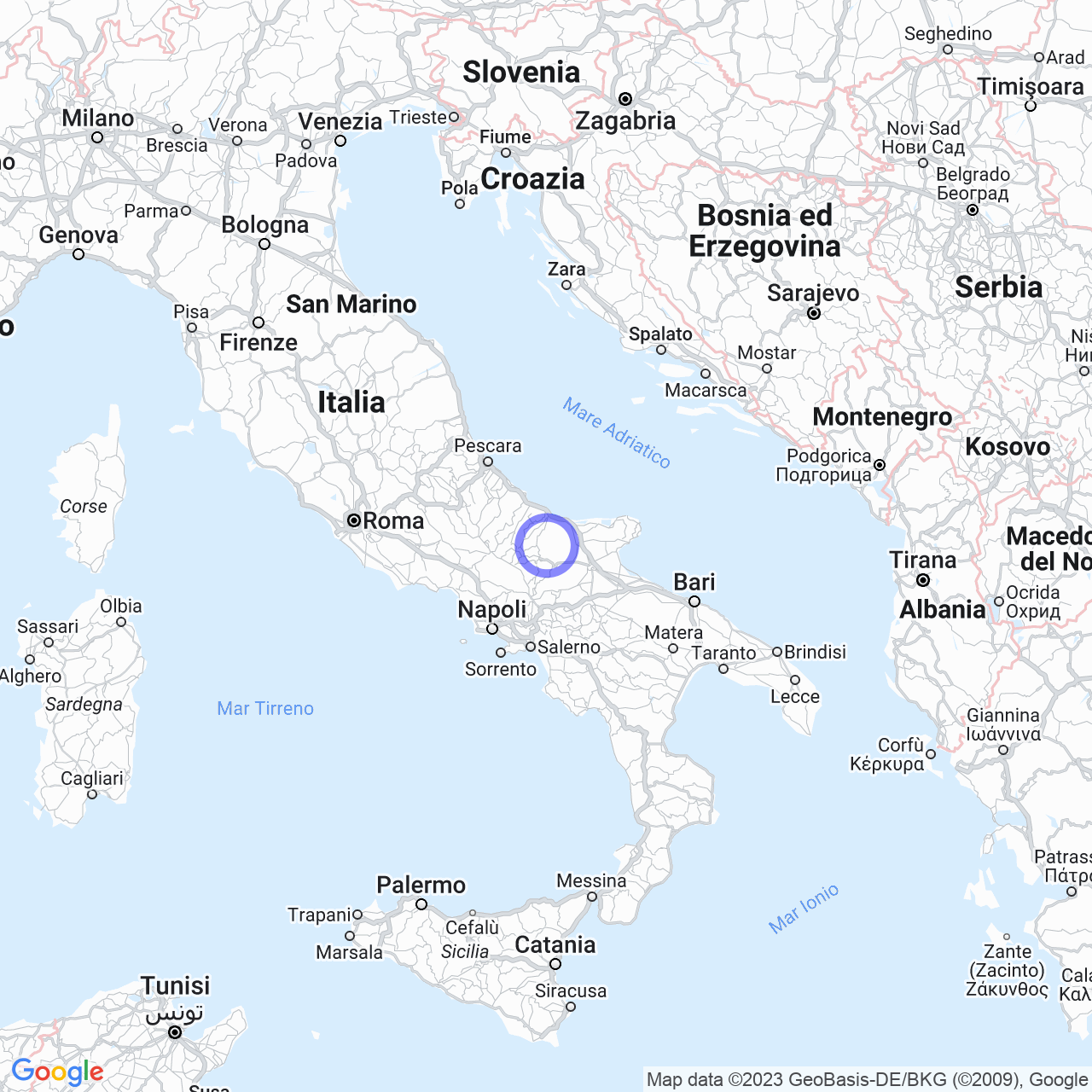 The province of Campobasso: among mountains, hills and sea.