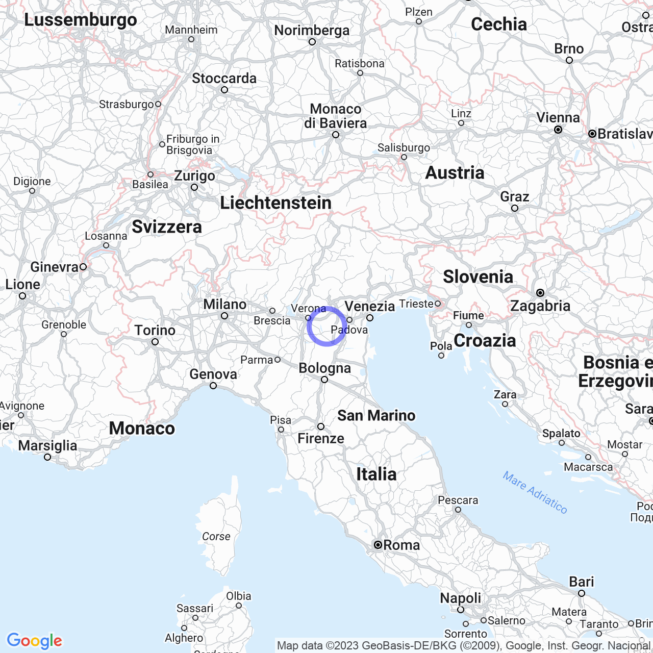 Mappa di San Marcello in Cologna Veneta